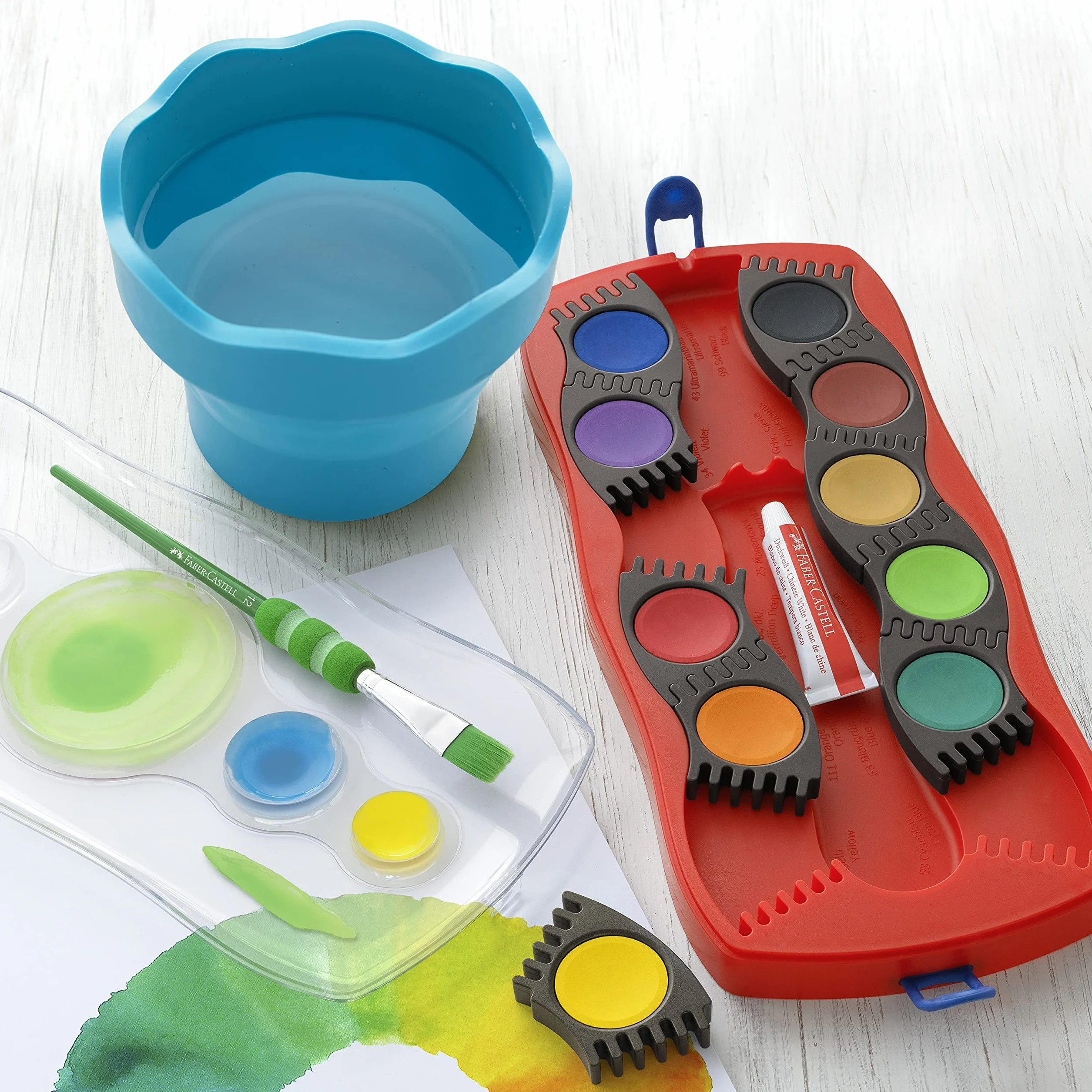 Faber-Castell 181580 Vaso de agua CLIC & GO turquesa 1 unidad