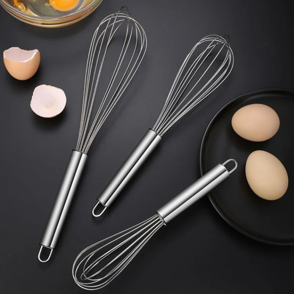 Varillas Cocina Espumador De Leche Batidor De Huevos Manual con Globos, Utensilios De Cocina For Cocinar Y Hornear, Mezclar Y Batidora De Leche(12.2 Inches)