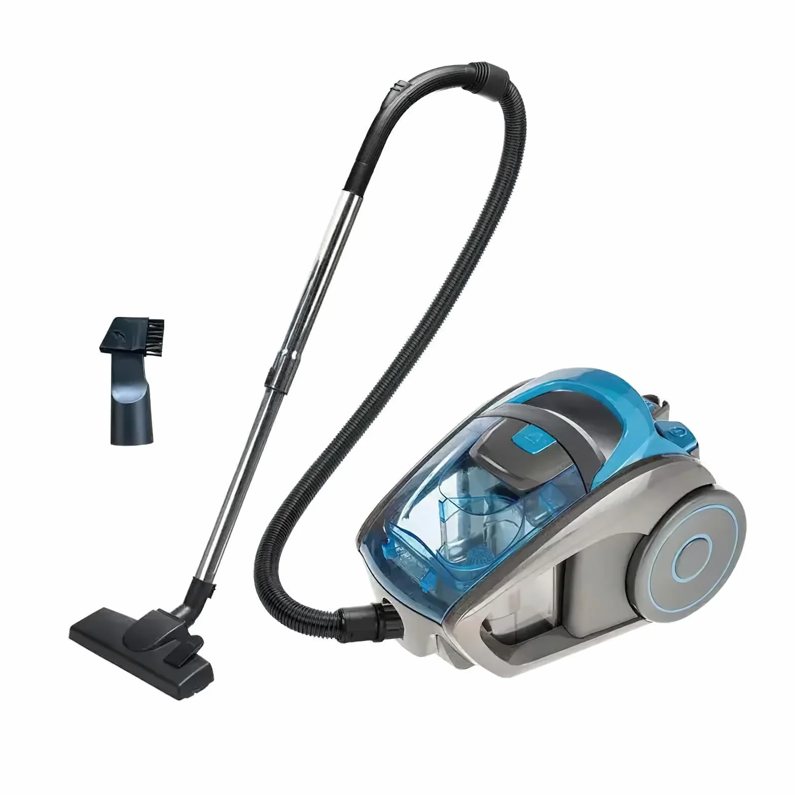 Aspirador sin bolsa, 2800 W Aspirador compacto silencioso, con sistema de filtración Hepa,Succión de 15000 PA,Radio de acción de 5 m, pelo de animales y polvo