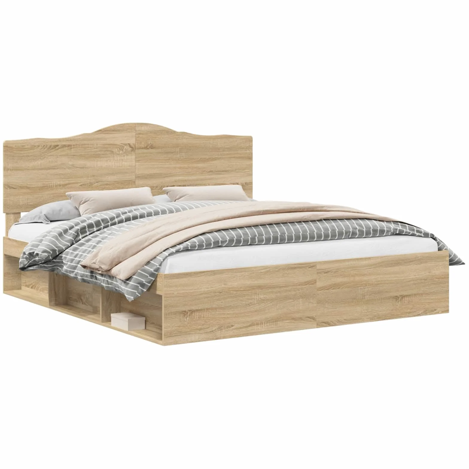 vidaXL Estructura de Cama Sonoma 200 x 200 cm Madera de Pino Macizo