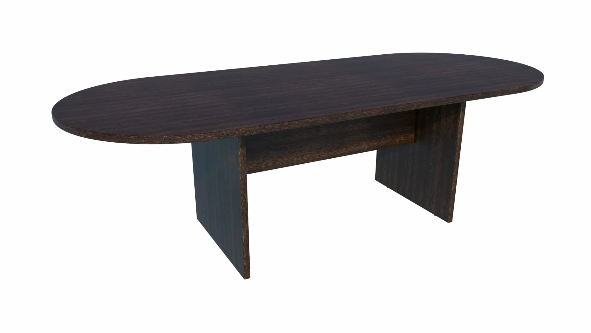 Euromof Mesa de Juntas Ovalada. 240x100 cm. Color Wengué