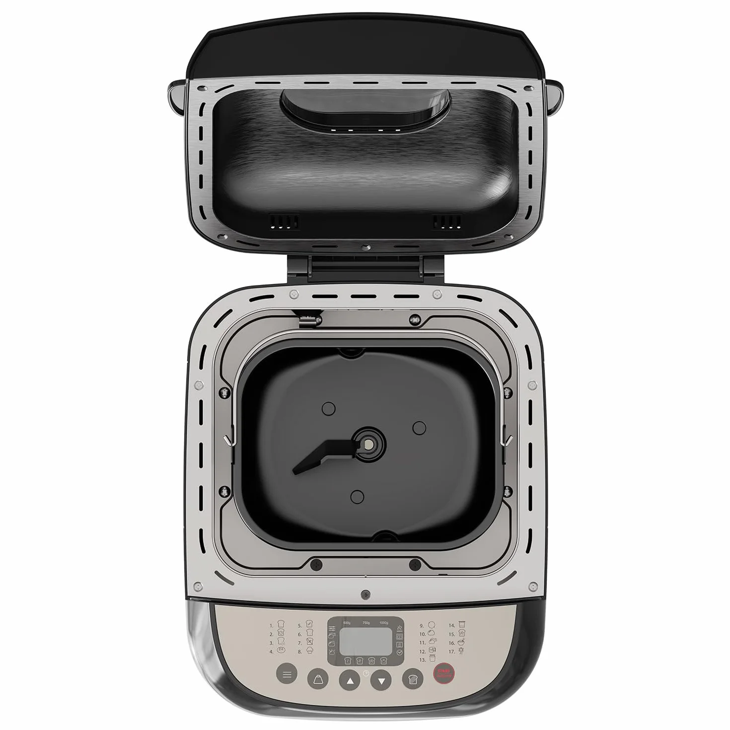 BLACK+DECKER BXBM600E - Panificadora | 600W | Capacidad 500g, 750g y 1kg | 17 Programas para Pan, Yogur, Bizcochos y Mermeladas | Programable 15h | Cubeta Extraíble