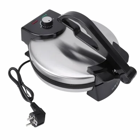 Máquina para hacer torti eléctrica,1800W Máquina para hacer torti con mango antideslizante y antiquemaduras para Chapati Tortilla Burrito Burrito para el desayuno