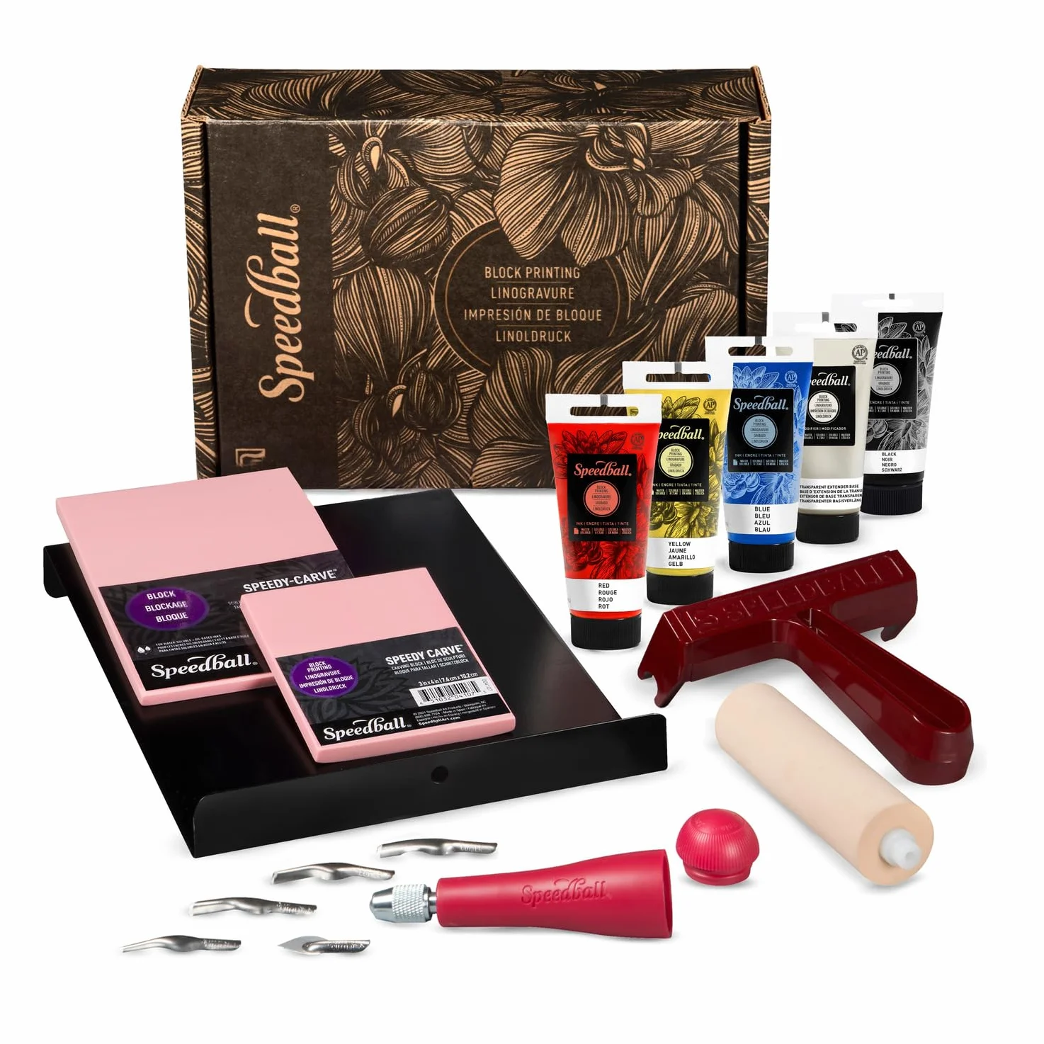 Speedball impresión de Bloque de Deluxe Kit