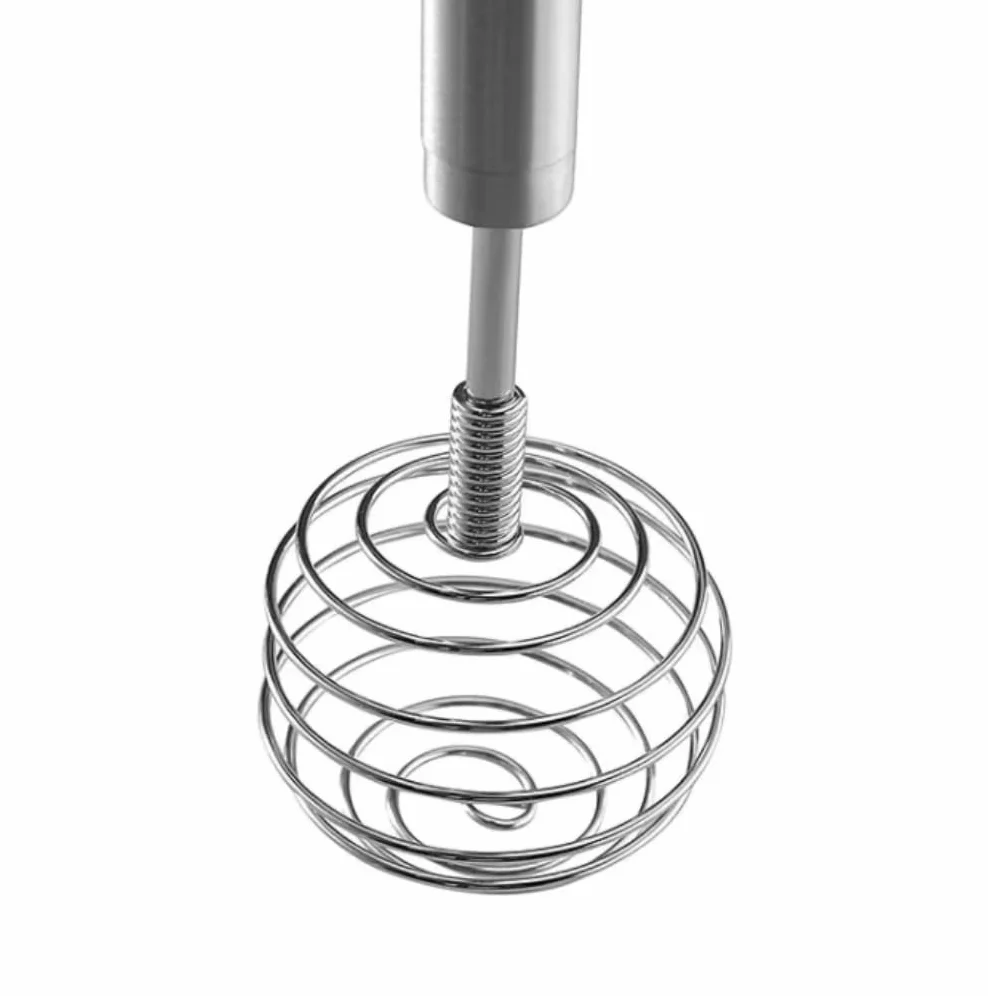 Batidor Huevos Batidor De Huevos Manual Acero Inoxidable, En Espiral con Resorte, Suministros Cocina, Bolas Utensilios Cocina