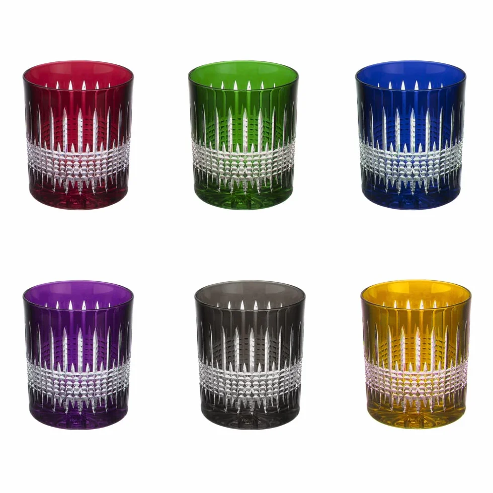 Table Passion - Estuche de 6 vasos de 32 cl de cristal cortado
