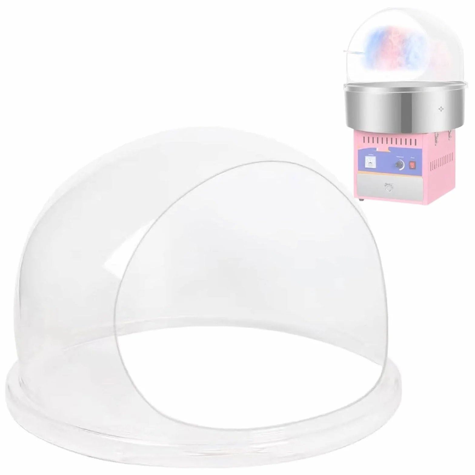Genérico Cubierta for máquina de algodón de azúcar de 20,5 Pulgadas, Cubierta Protectora de cúpula, Cubierta Protectora Engrosada, Solo Cubierta, Protege el Hilo Dental,for Evitar Que Entre Polvo