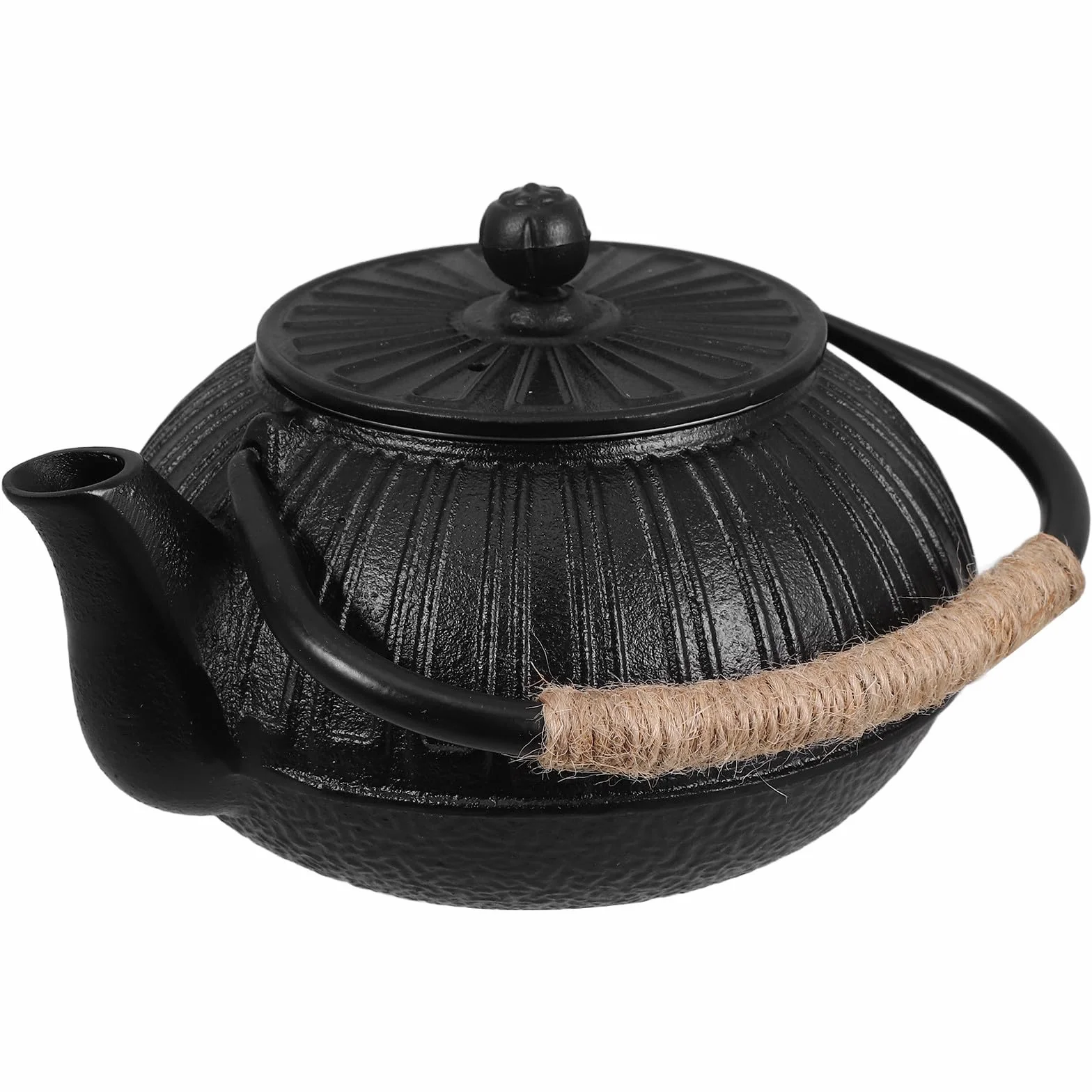 DECHOUS Tetera de Hierro Fundido Estilo Japonés Infusor y Capacidad de 600ml, Adecuado para Hervir Agua en Sala de Té y Compartir Amigos