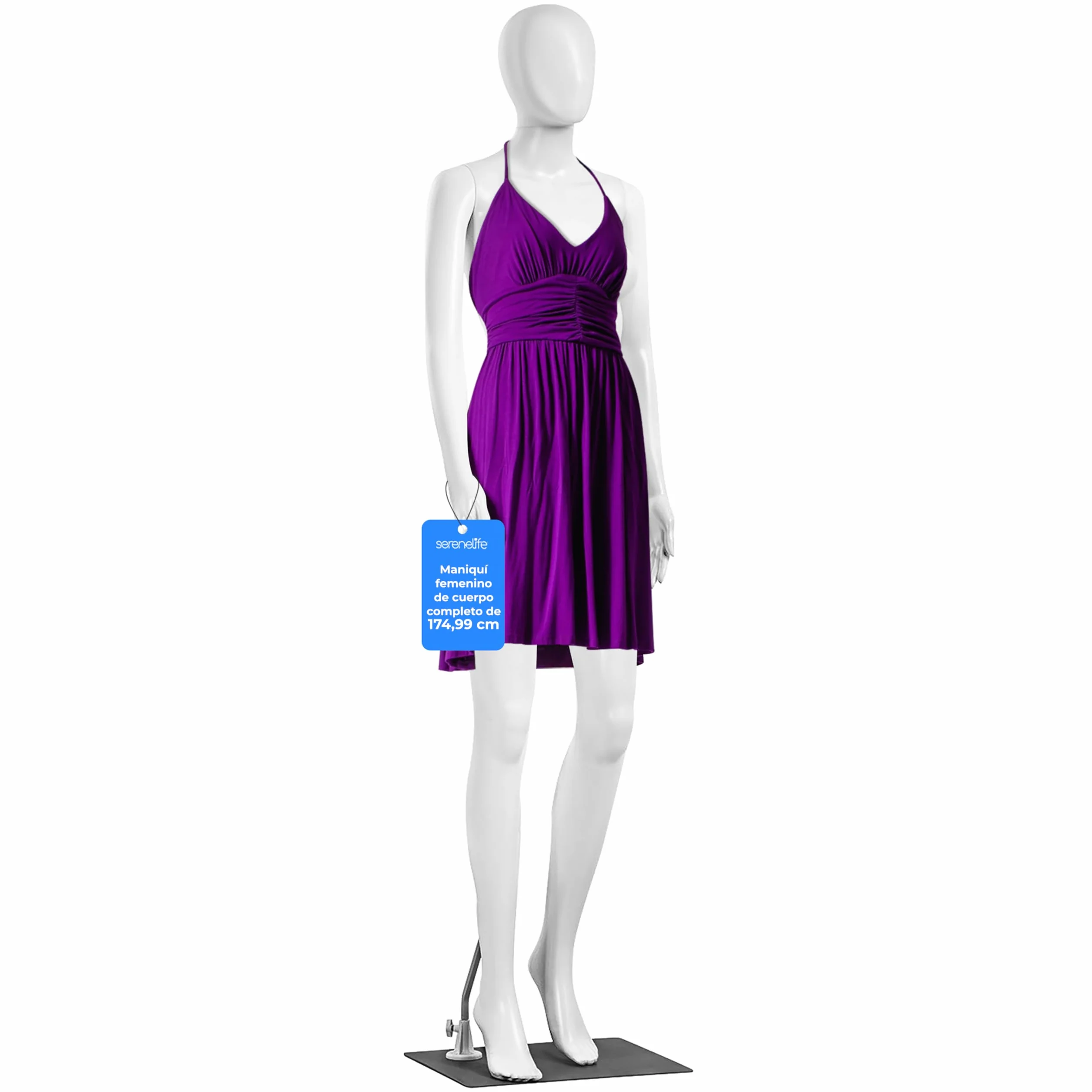 SereneLife maniquí Femenino de Cuerpo Completo, 175 cm de Altura, con Cabeza Ajustable, Extremidades Flexibles y diseño Desmontable, Tiendas de Ropa, Boutiques, Exposiciones y más