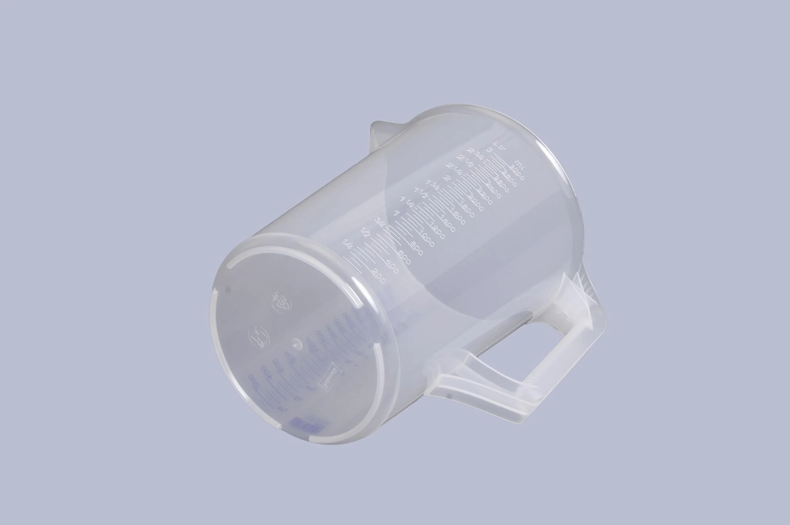 Hünersdorff Jarra medidora de polipropileno 3000 ml PP transparente apilable