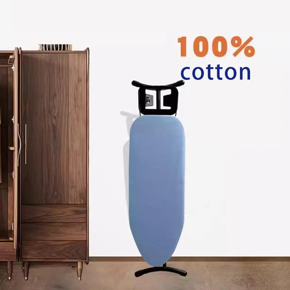 Tabla de Planchar de 33 x 91 cm con Acolchado, Funda Ajustable de algodón con Acolchado, Funda de Repuesto y Almohadilla Resistente a Quemaduras (Blanca)