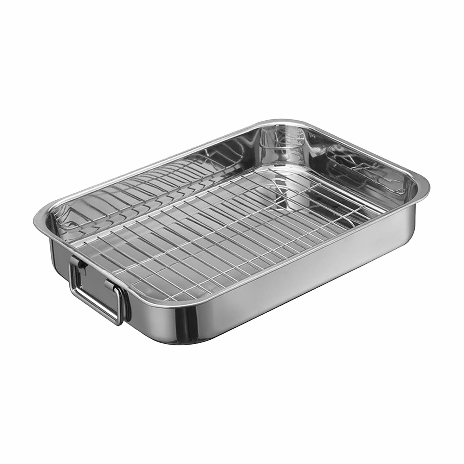 Bandeja De Para Utensilios de Cocina de Acero Inoxidable | Para Pollo Asado Para Cenas De Acción De Gracias Reuniones Familiares Principiantes Pollo Jamón