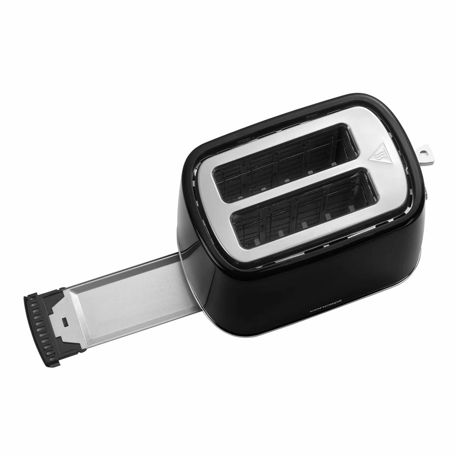 Concept TE2075 Tostadora eléctrica 930 W 7 niveles de bronceado Función de descongelación/calentamiento/función de calor instantáneo Expulsión y apagado automáticos del pan Negro