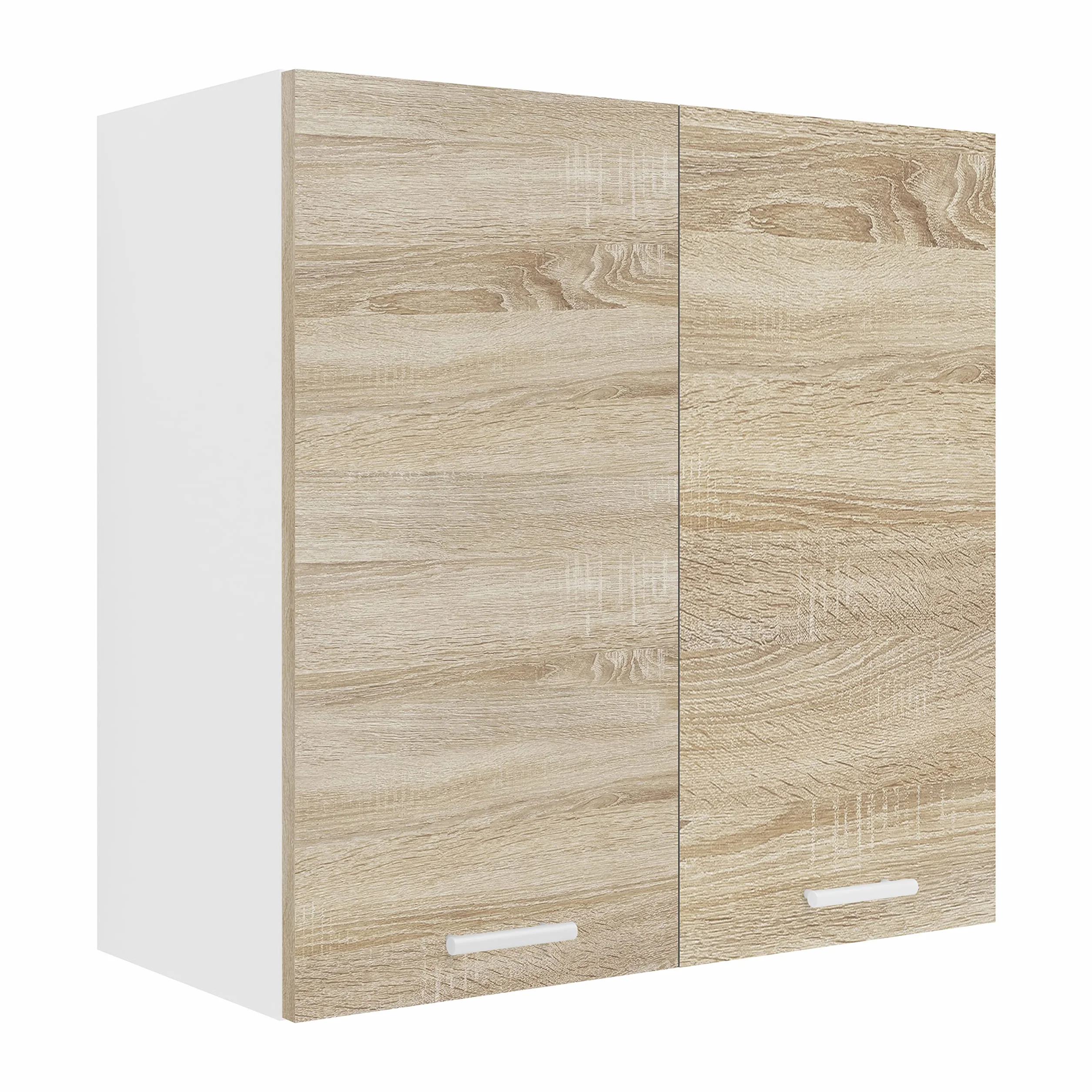 VCM Armario Colgante 2 Puertas, Madera, Blanco/Roble Sonoma, Talla única