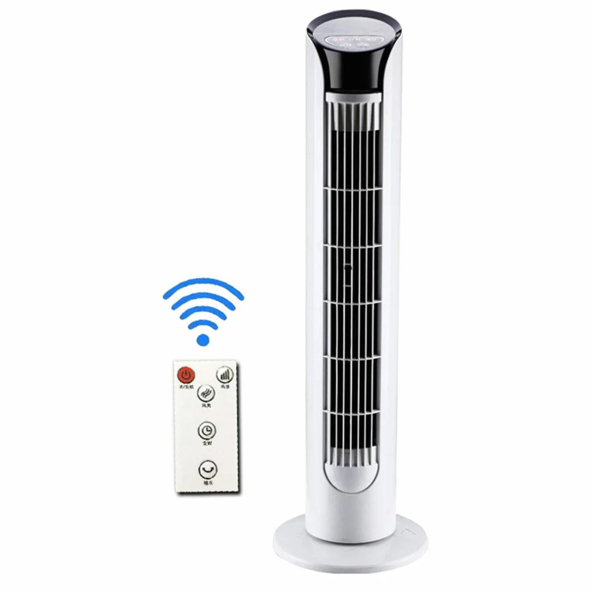 Ventilador De Torre Columna Vertical Oscilación 3 Velocidades Ventilación 3 Modos Estable Silencioso (Blanca)