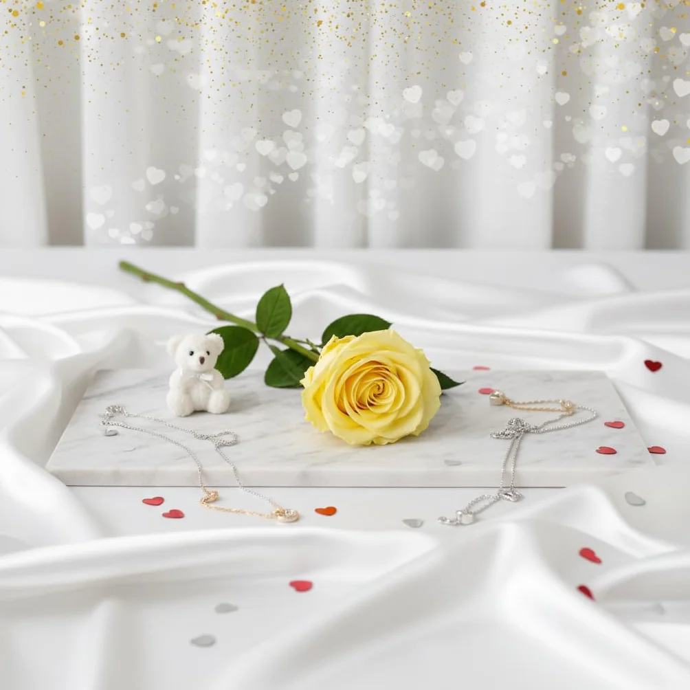 MUNTRADE 1 Rosa Preservada Natural Amarilla Eterna Detalle Romántico Decoración