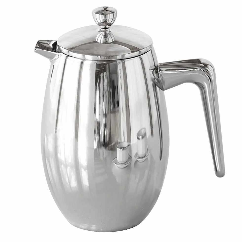 Weis Karl Cie. GmbH – Cafetera de émbolo/Prensa Francesa 0,35 l Espejo Pulido, acero Inoxidable, Plata, 7 x 7 x 11 cm