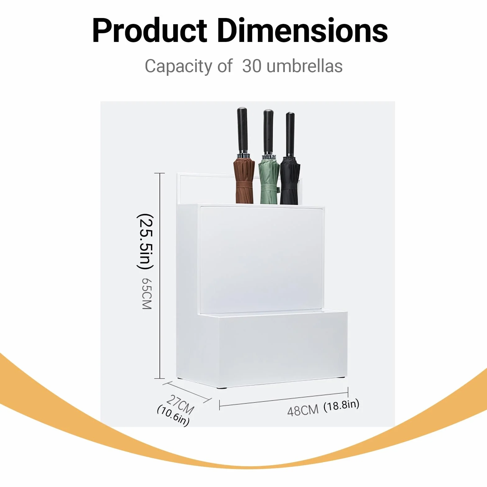 SEIFE Paragüero metálico de gran capacidad para uso comercial, con capacidad para 30 paraguas, de doble capa, ideal para entrada interior, hotel, oficina y hogar(Black)