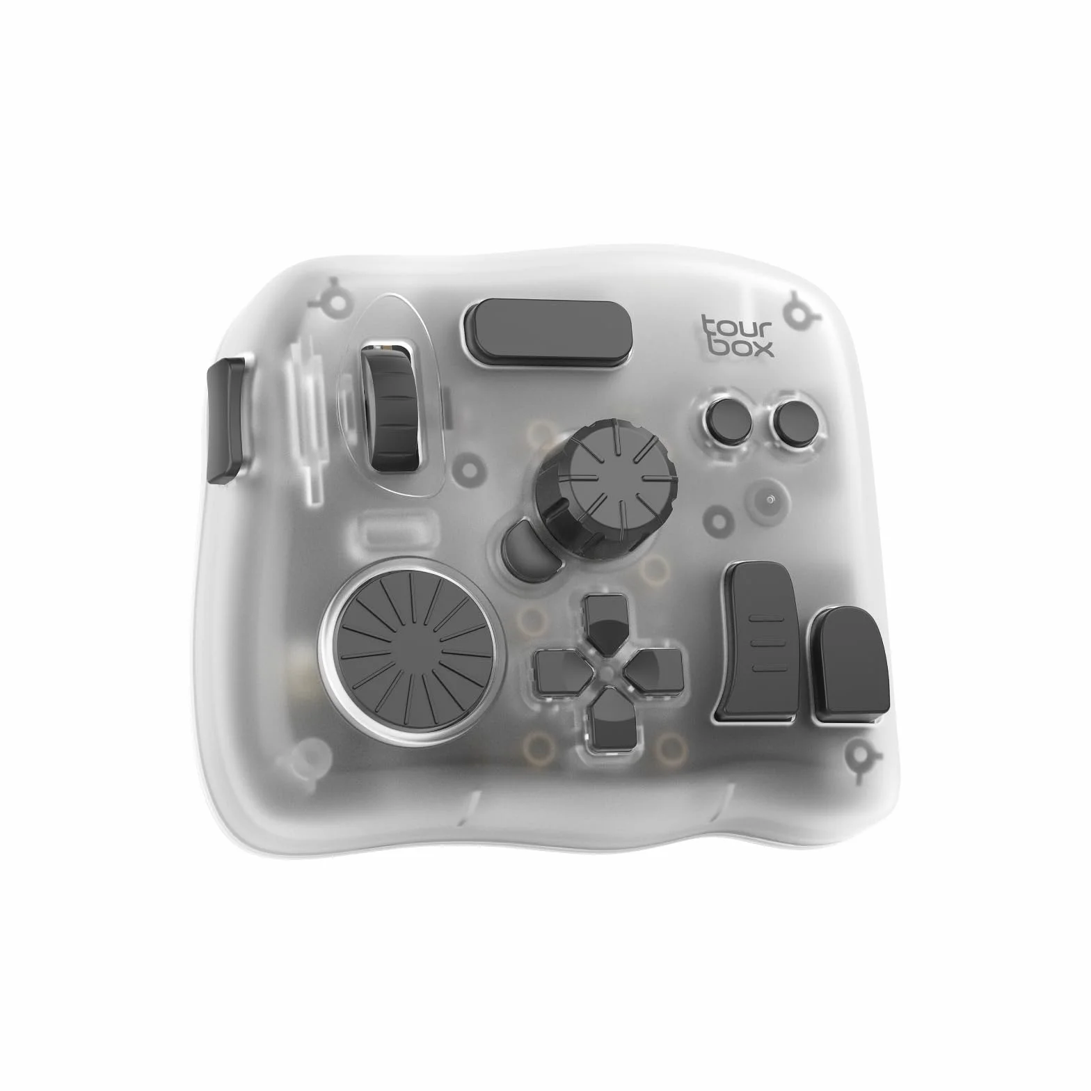 TourBox Elite Plus - Dibujo iPad, Controlador Bluetooth para Edición de Vídeo/Fotografía/Tableta Gráfica, Teclado Funciona con Procreate Lightroom Photoshop Davinci, Compatible con Mac/Windows/iPadOS
