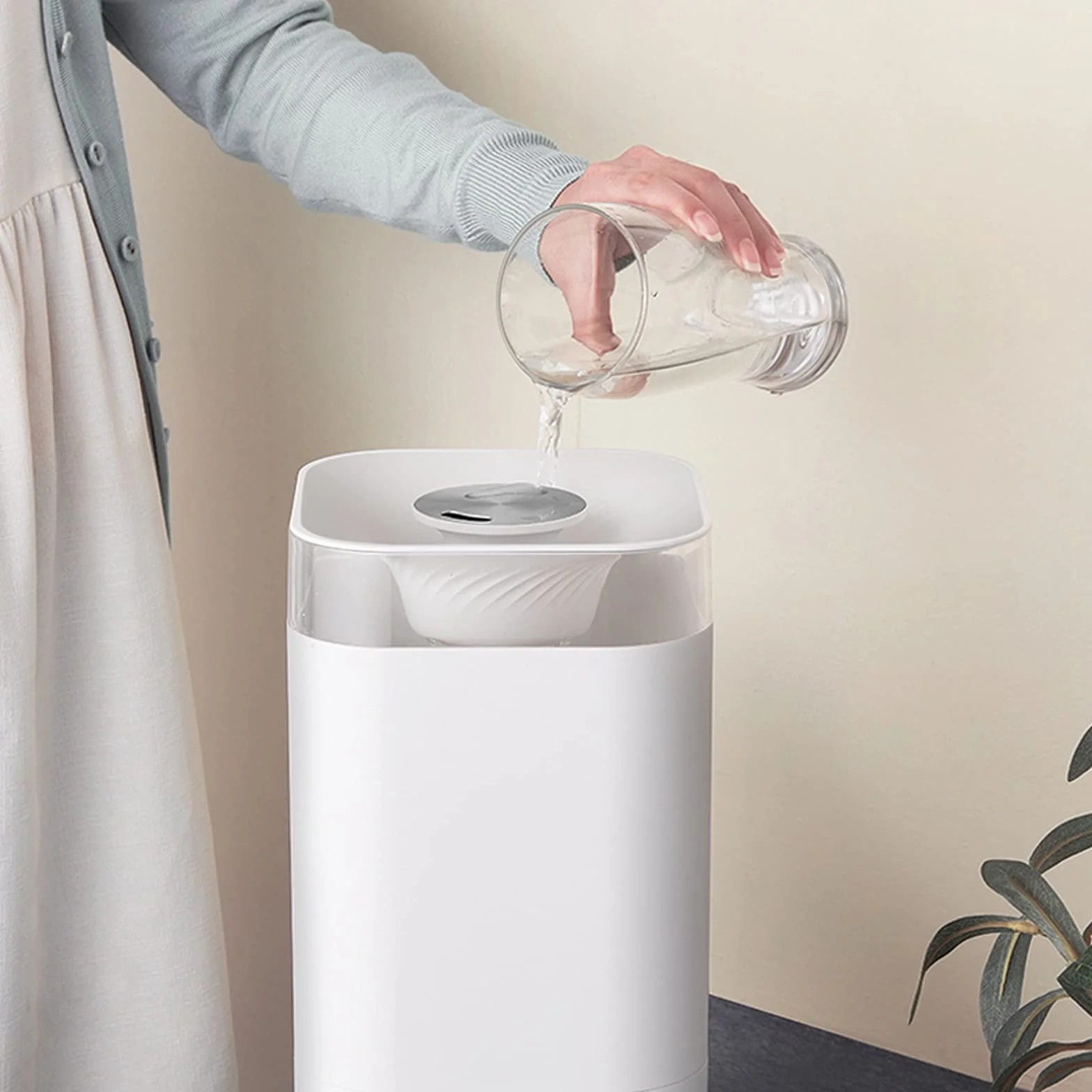 purificador de aire y humidificador Humidificadores for dormitorio, humidificador de niebla fresco ultrasónico: la unidad premium dura un funcionamiento silencioso y silencioso, apagado automático fil