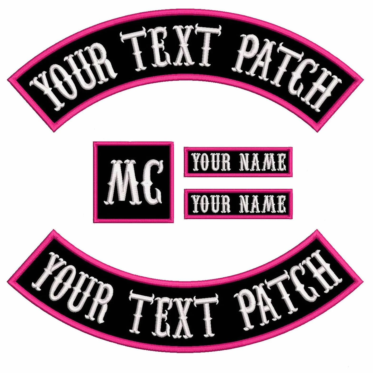 LYVQZPWLRRótulos de bordado, 5 parches personalizados de motociclista rockero, parche bordado con nombre de motociclista rockero, parche personalizado de club de motociclistas, parches de motocicleta