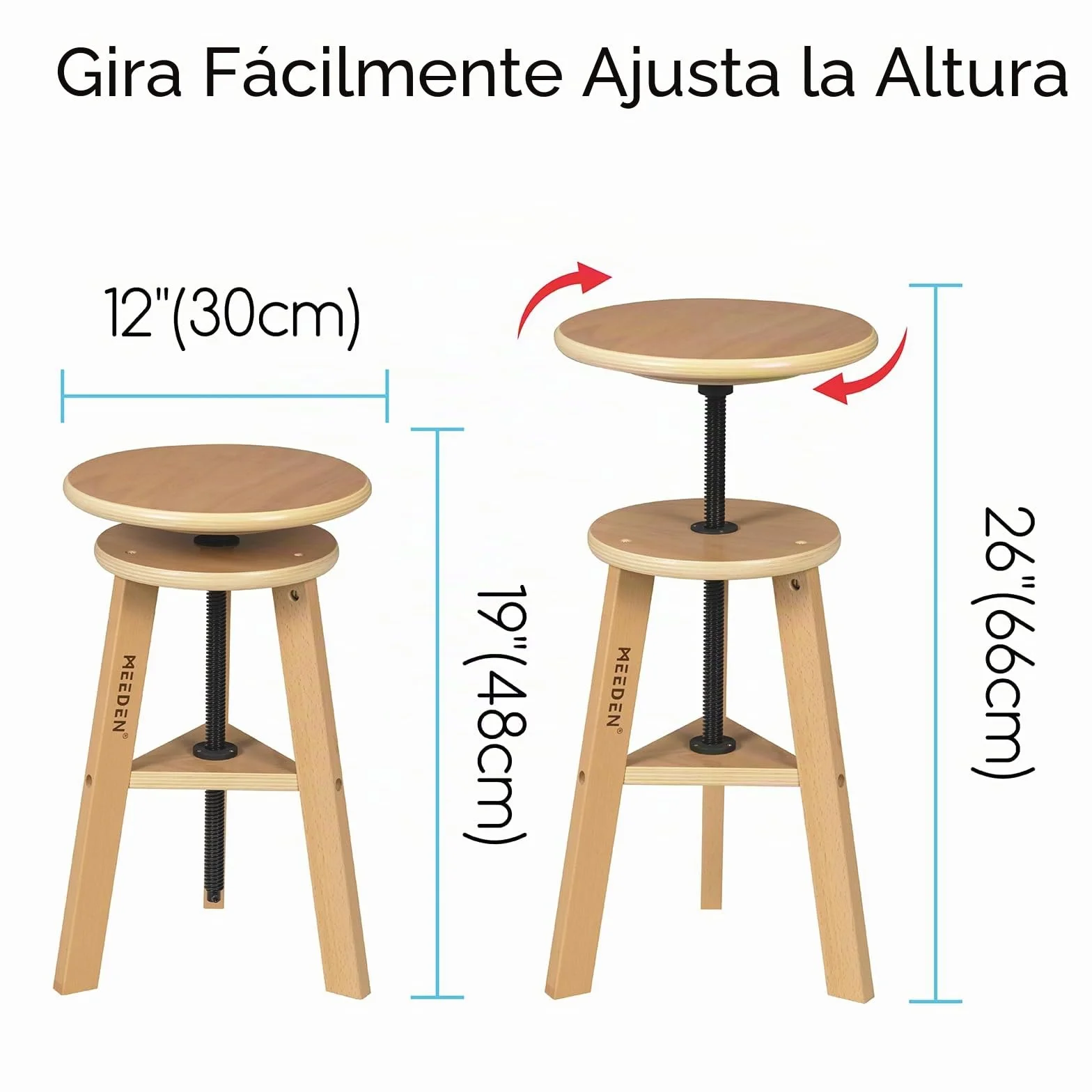MEEDEN Mesa de Dibujo de Madera con Taburete: Mesa de Pintura Ajustable en Altura de 90 x 60 cm - Escritorio Inclinable para Artistas y Pintores - de Dibujo para Arte y Manualidades