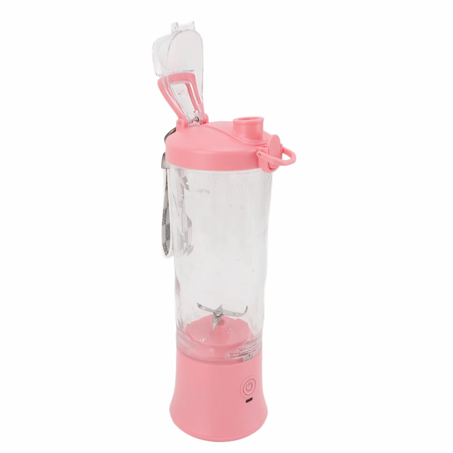 Yosoo Health Gear Batidora Portátil, Batidora Personal 600ml Mini Vaso Exprimidor con ABS y Acero Inoxidable, 2 Modos 150W 18000RPM USB Recargable 4000mAh para Viajes Deportes Escuela (PINK)