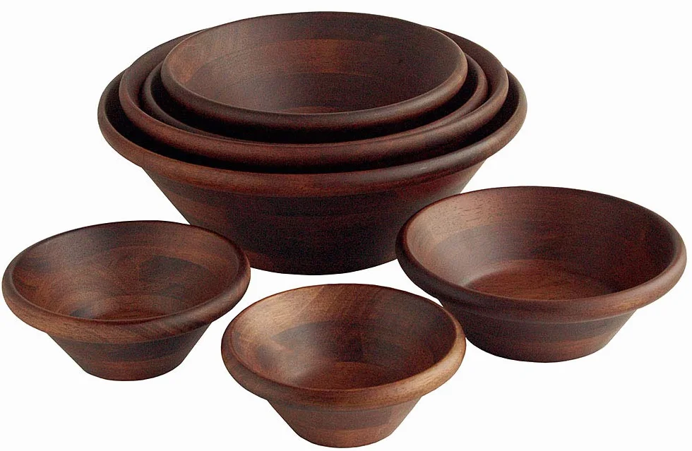 Madera natural ensaladera 21cm 32024 marr?n oscuro (jap?n importaci?n)