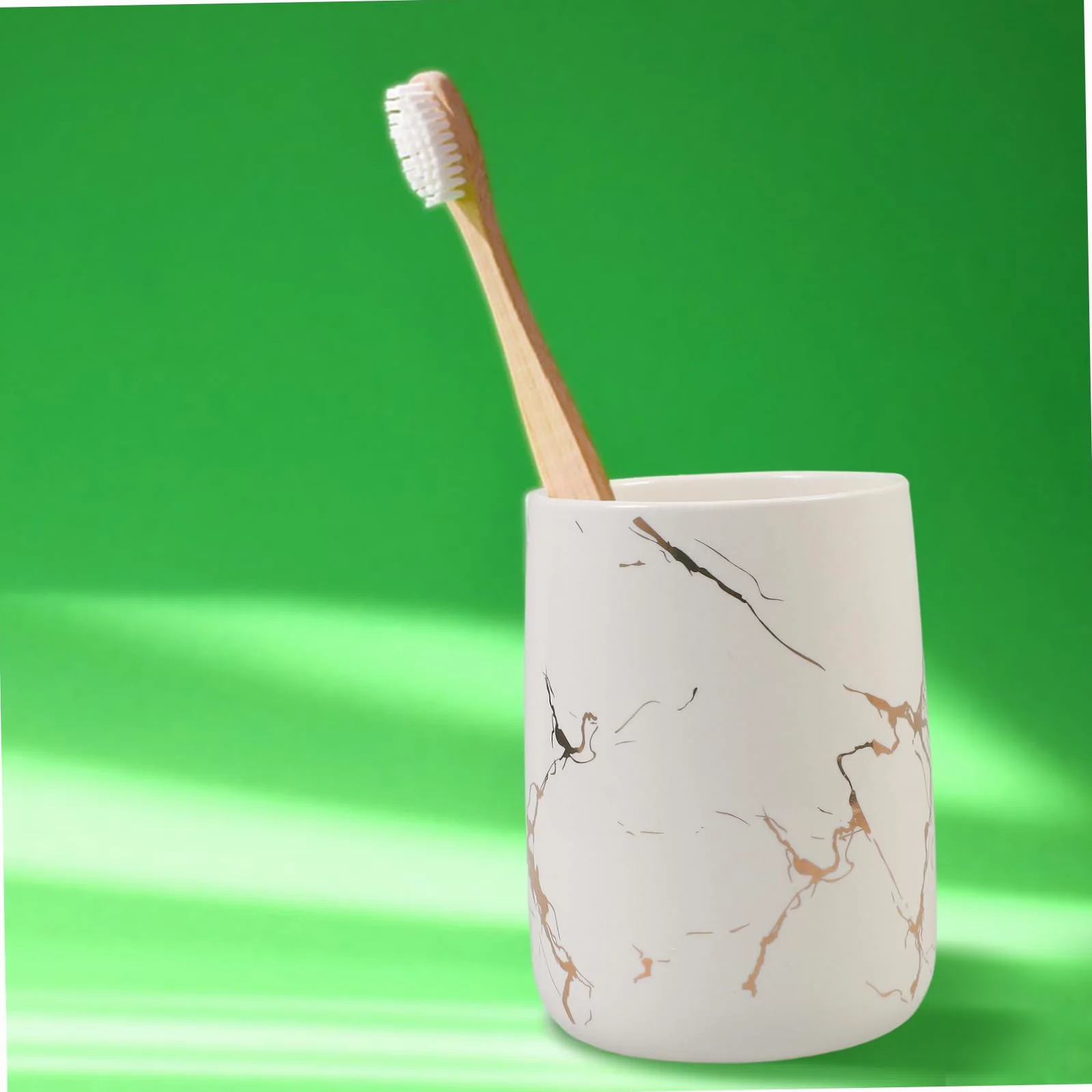 Cabilock Vaso Resistente Diseño para Cepillos de Blanco Dientes de Cerámica Moderno para Baño Accesorios de Baño Decorativos y Adecuado Doméstico