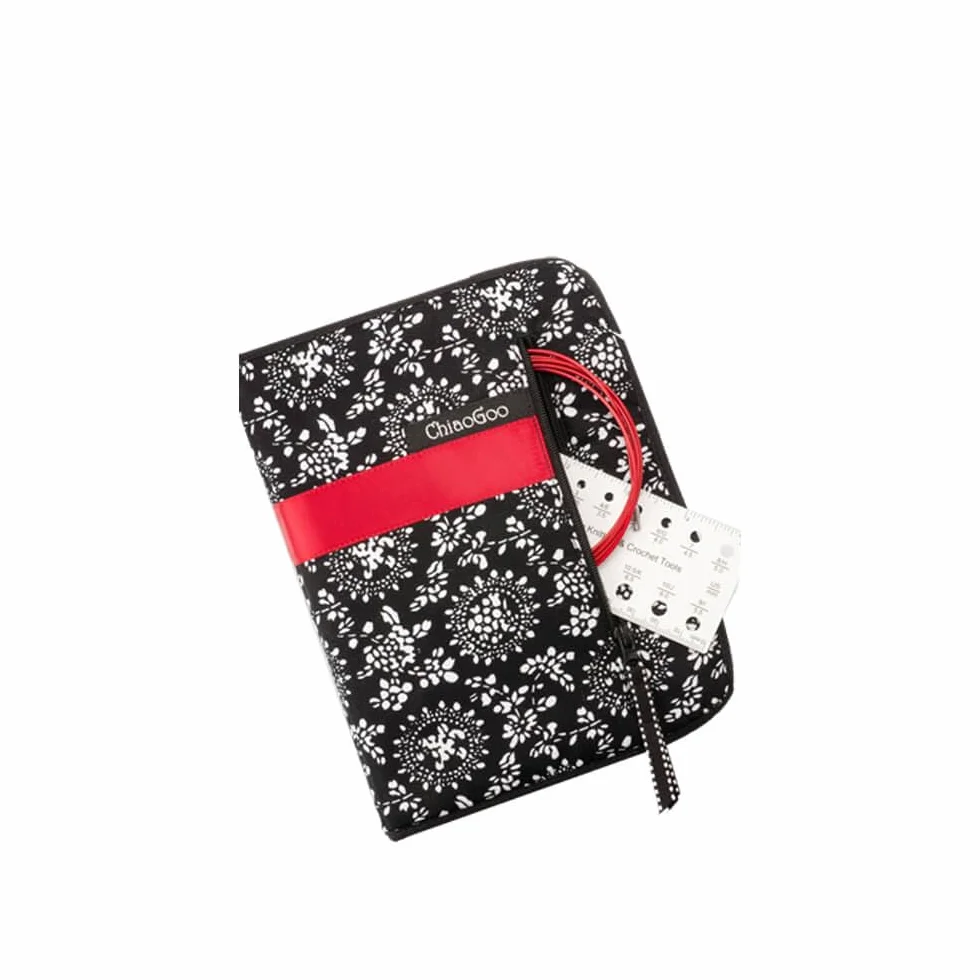 ChiaoGoo TWIST Lace Juego de Agujas Intercambiables de Acero Inoxidable, Puntas de 13 cm, Tamaños 2,75-5,00 mm, 1 unidad, CG7500-S
