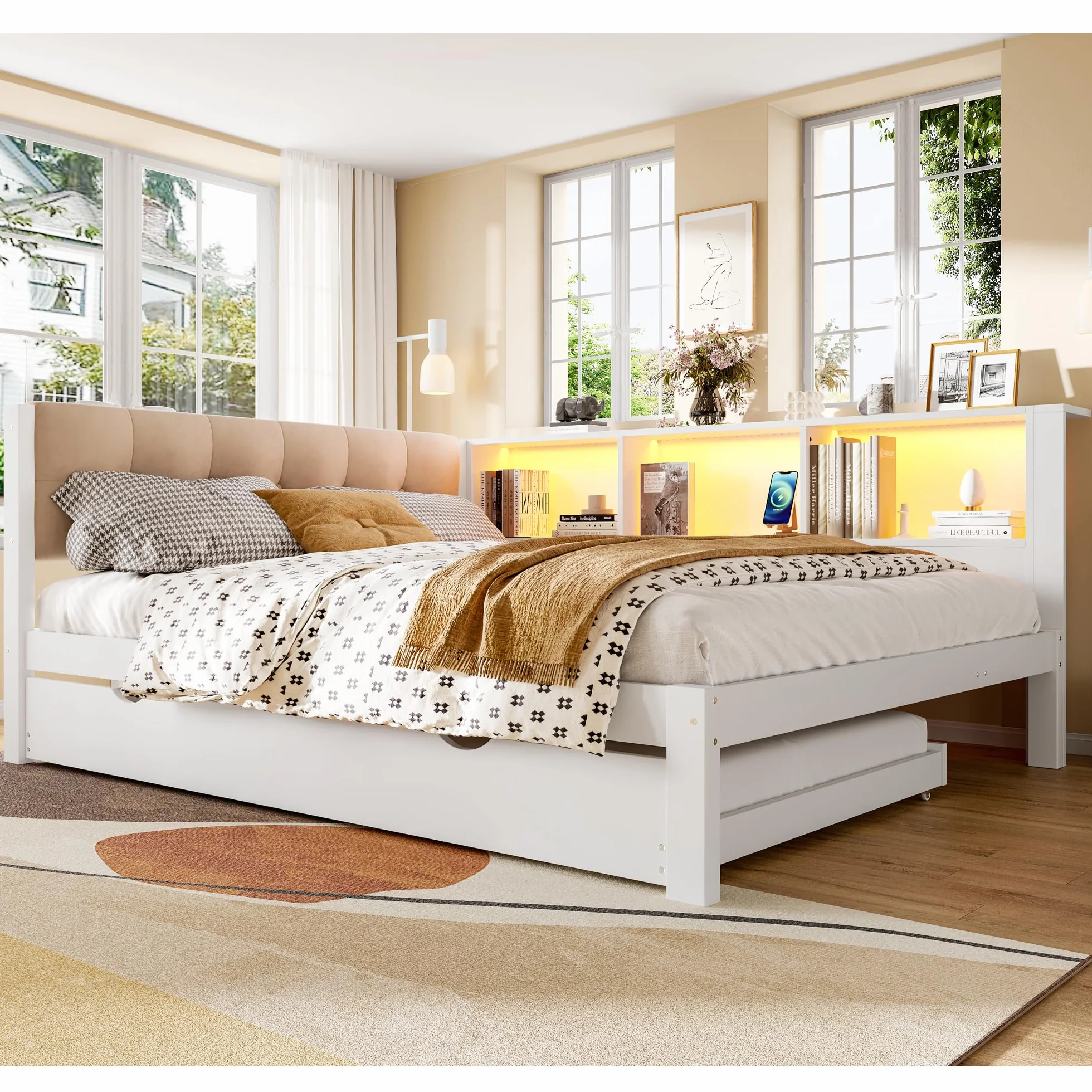 Fasba Cama con Almacenamiento y Puerto USB - Diseño práctico para niños y familias Modelo FCLYD-WX000340AAK