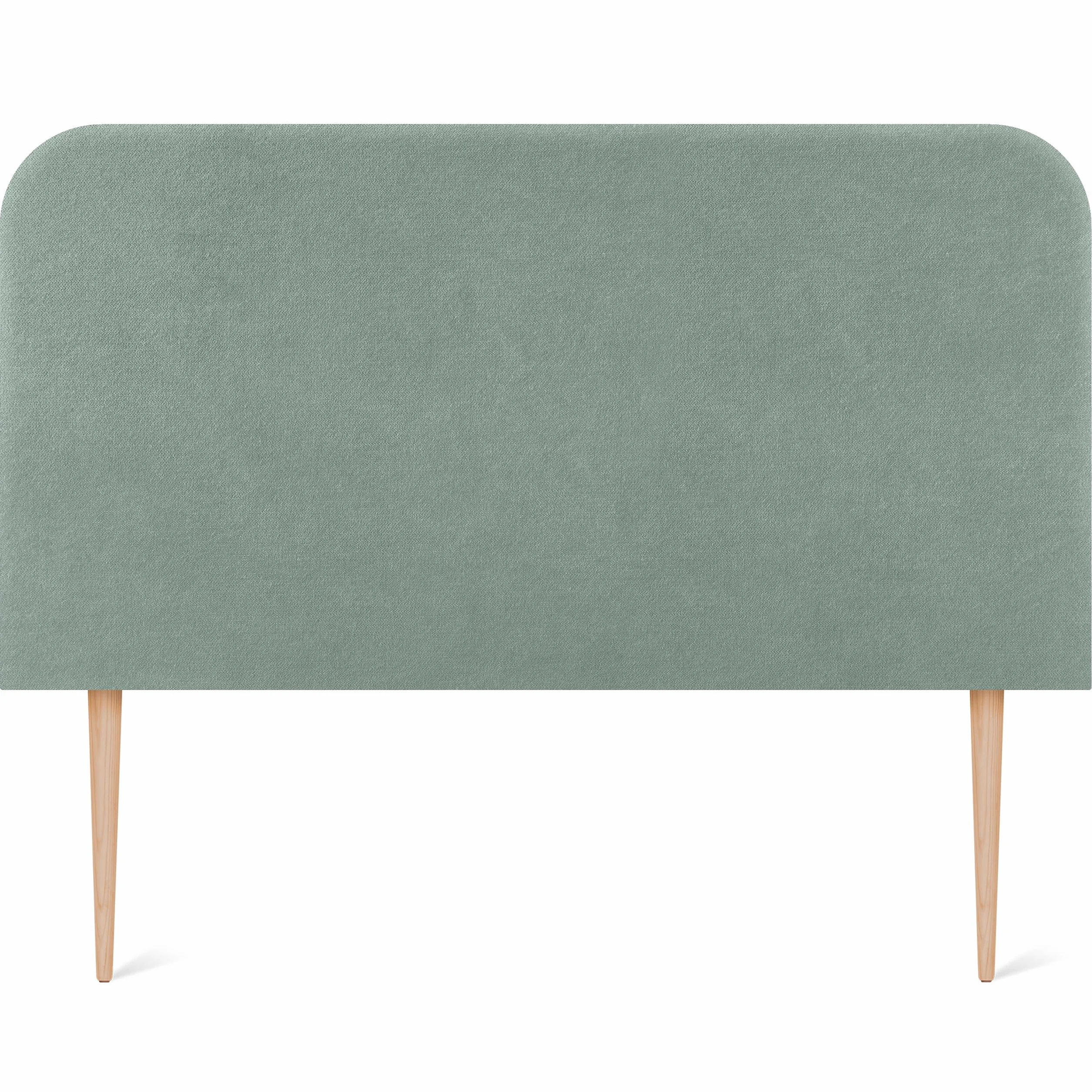 DHOME Cabecero Tapizado Liso Curvo Tela Aqualine 70cm Altura con Patas para Pared Acústicos Cabeceros Absorbentes Cabezal Cama Dormitorio (Verde Agua, 160cm)
