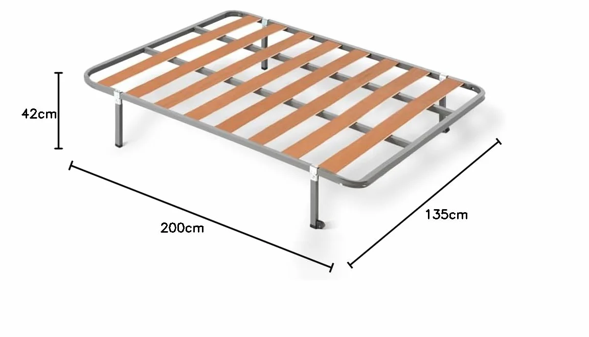 HOGAR24 ES | Cama Completa |Somier Basic + Colchón Dream Flex 13 | Incluye Juego de Patas con Abrazadera de 25 cm | Medidas: 135x200 cm