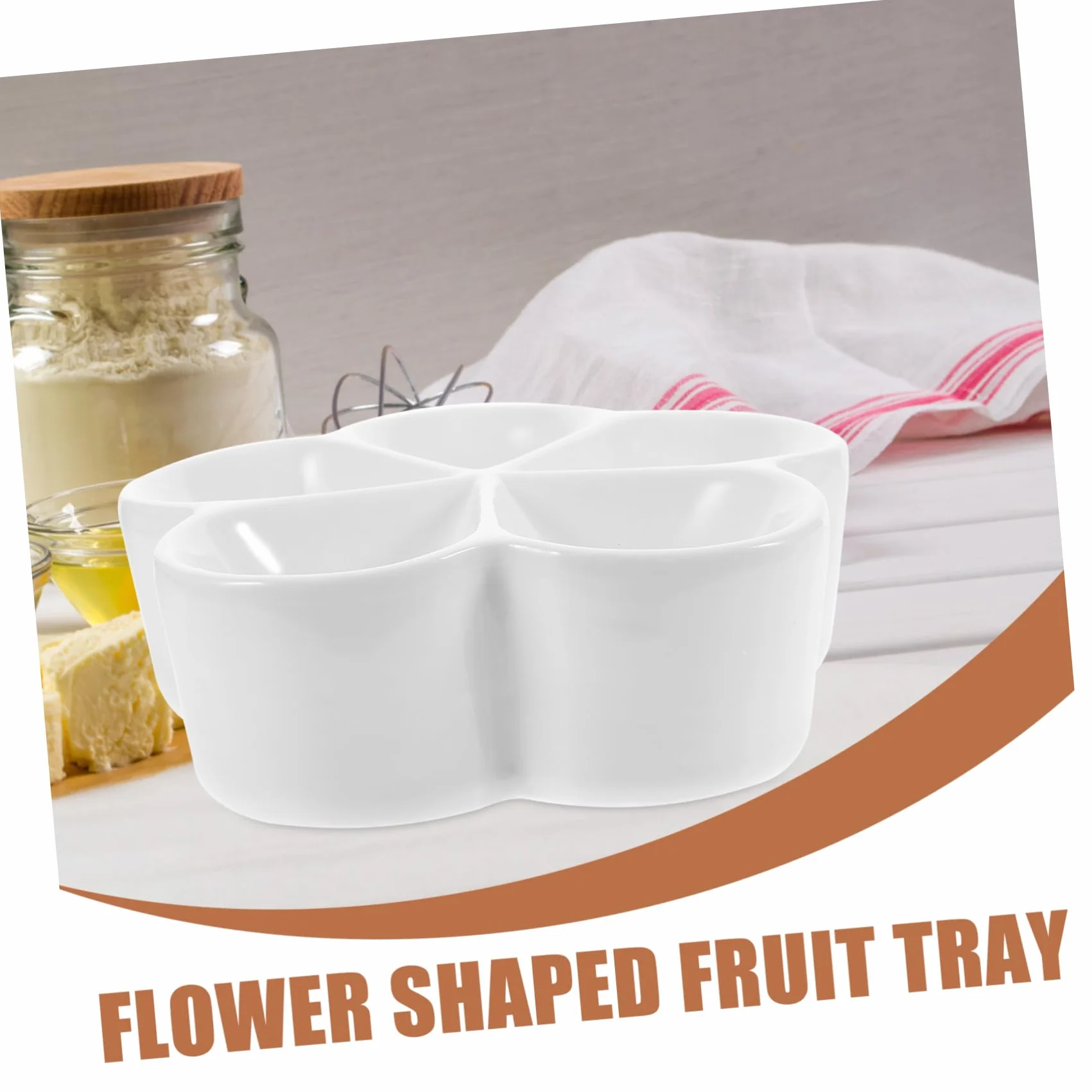 GLEAVI 4 Piezas Forma de Flor Aperitivos y Dividido de Almacenamiento Fiestas Snacks y Dulces