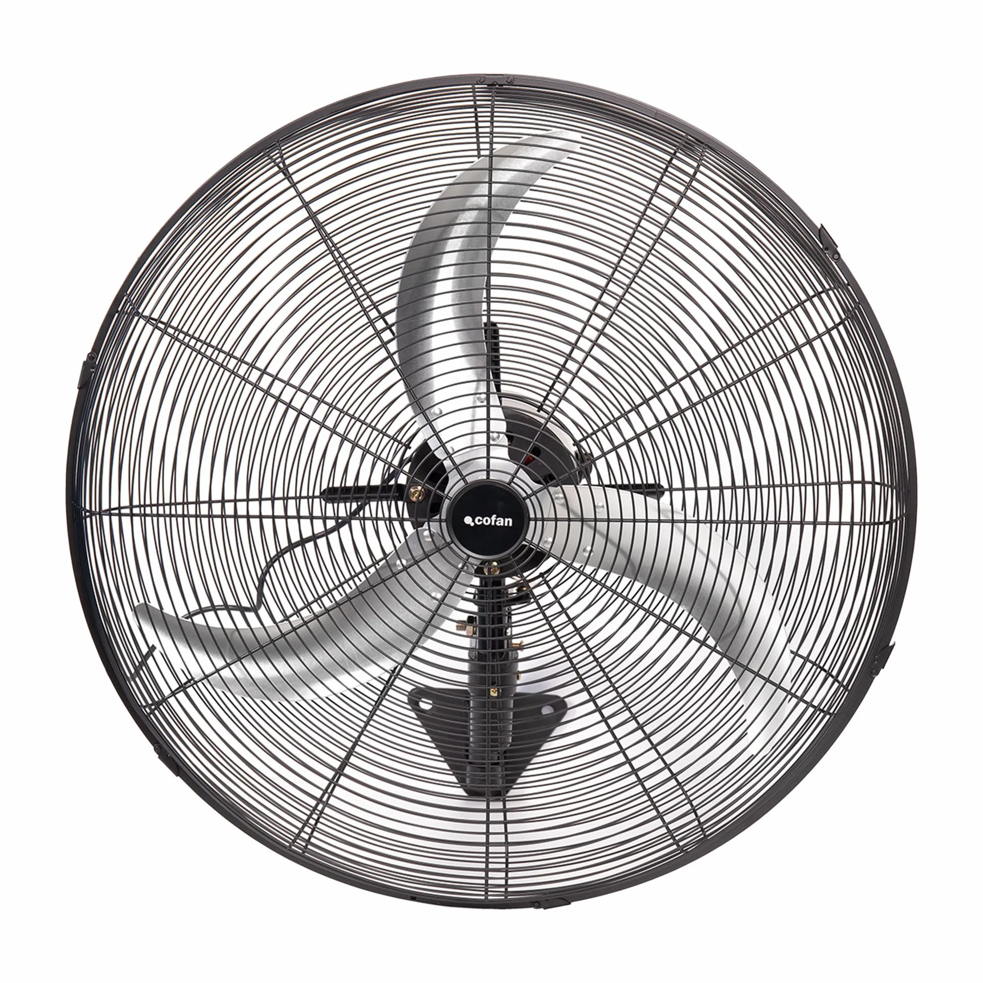Cofan Ventilador de Pared Industrial con 3 Velocidades Ø65 cm, Motor Potente 200 W, Oscilante, 3 Aspas de Aluminio de Alto Rendimiento, Color Negro