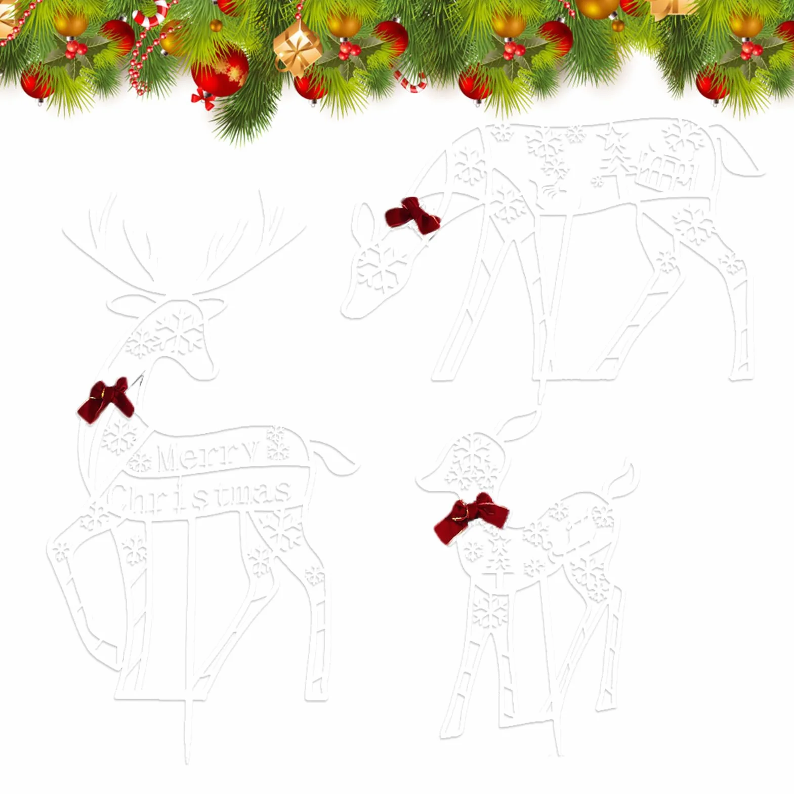Navideños para Exterior Decoración Navideña para Patio Trasero | Decoraciones Festivas De Jardín Para Propietarios Vecindario Porche Patio Entrada Y Actividad Familiar