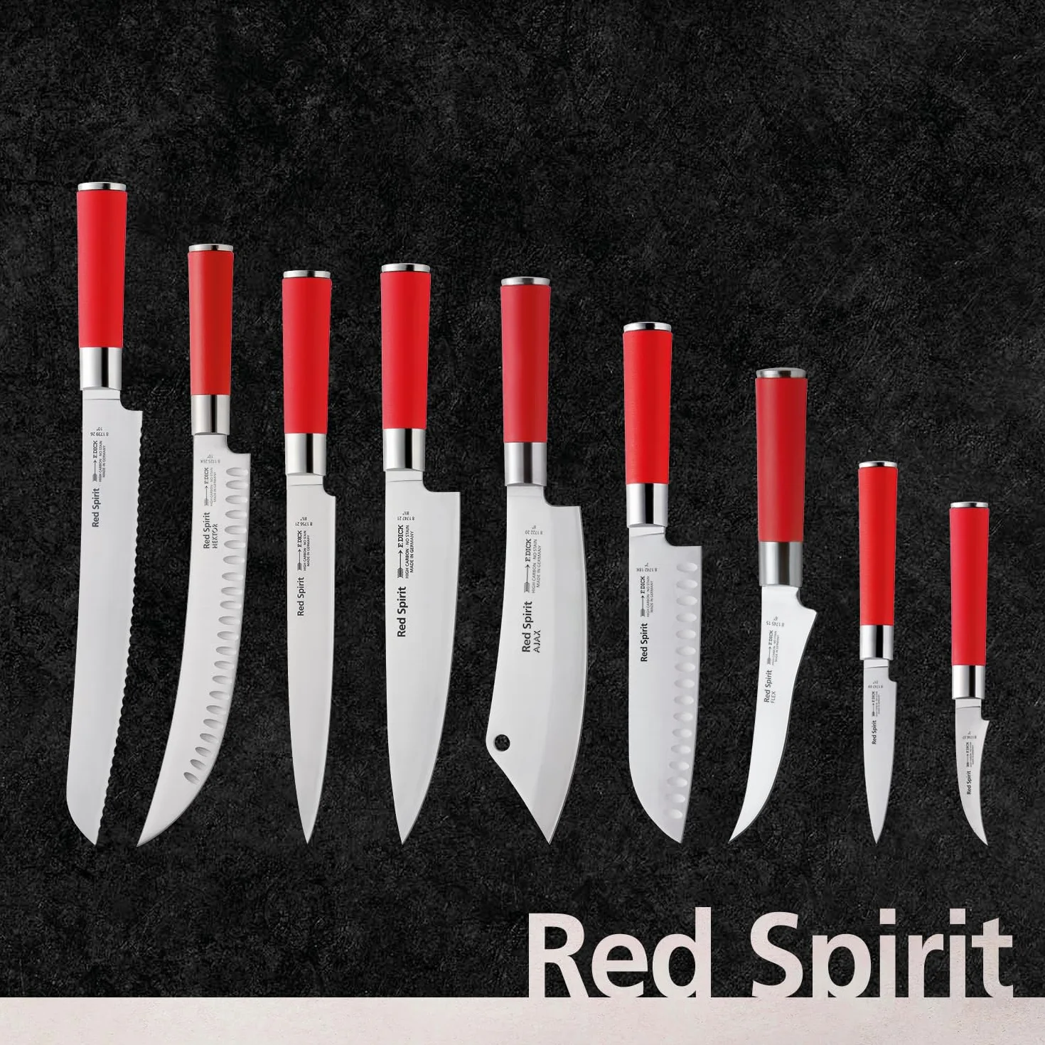Cuchillo para despiece F. DICK HEKTOR, cuchillo para despiece Red Spirit (cuchillo con hoja de 26 cm, acero X50CrMoV15, inoxidable, 56 HRC) 81725262K
