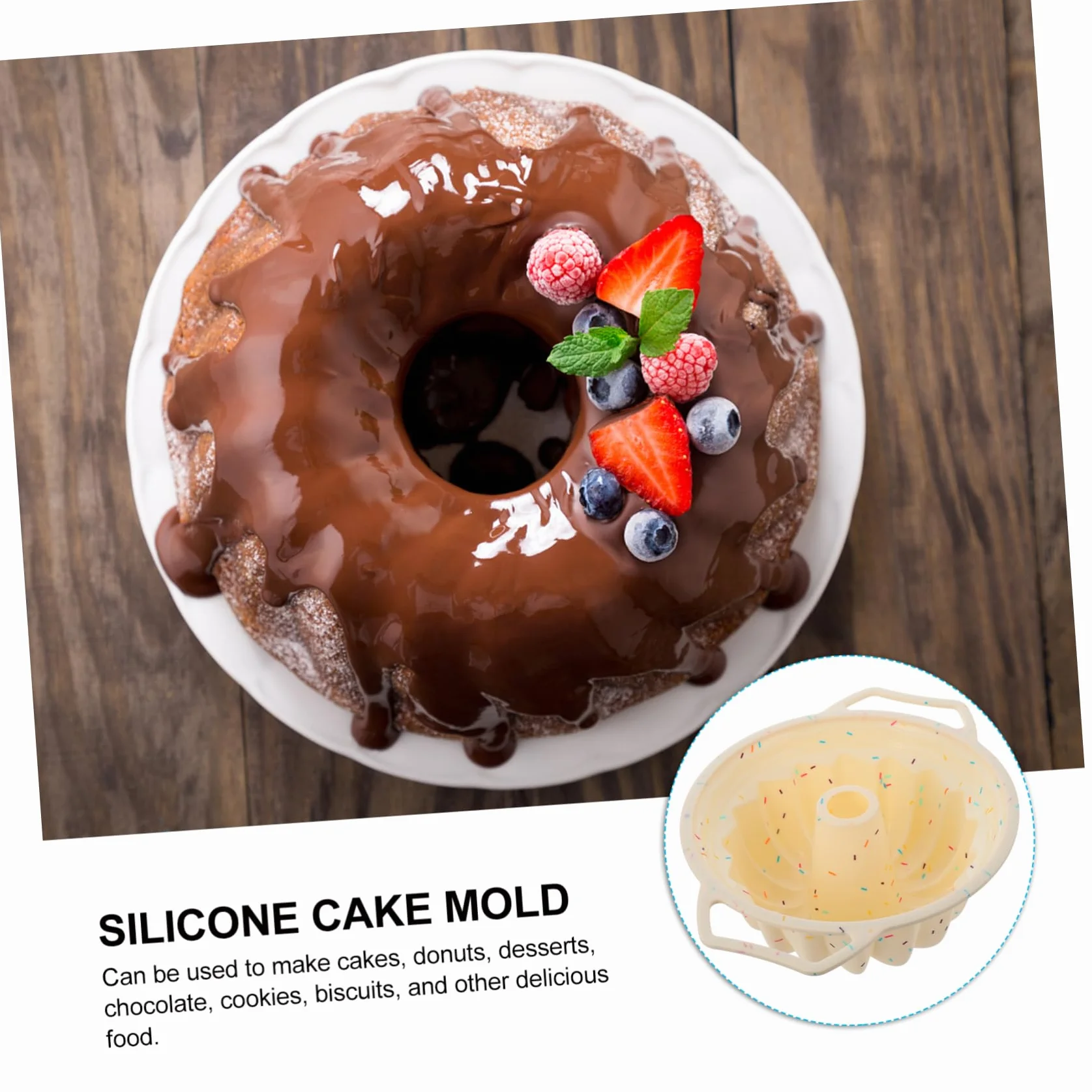 Cabilock 2 Piezas Molde de torta molde de pastel de bricolaje redondo tarta de queso molde muffins molde chocolate silicona suministros de cocina bandeja de hornear gel de sílice