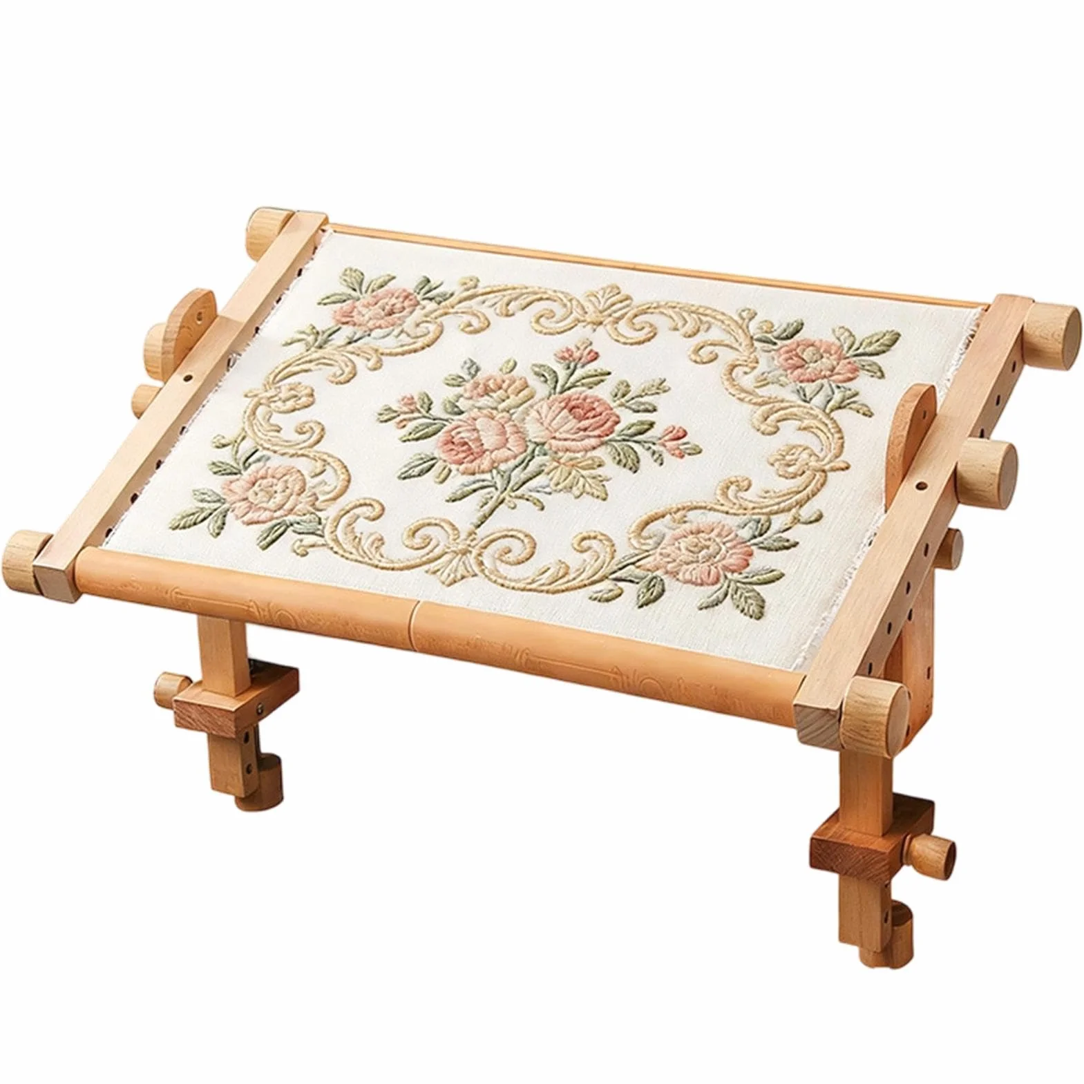 Soporte Bastidor Bordado Accesorio Ahorrador de Espacio para Costura y | Soporte De Madera Para Acolchado A Mano Para Esposa Abuela Principiante Experto En Hogar Y Interior