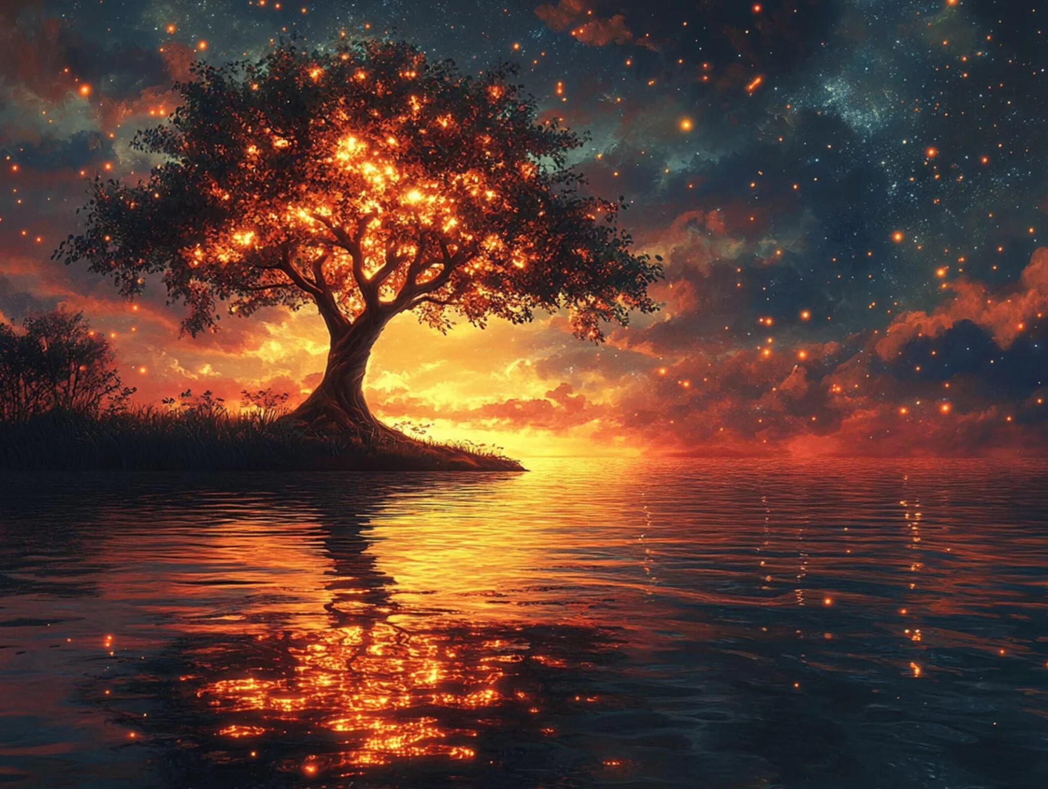Pintar por Numeros árbol Pinturas Acrilicas Cielo estrellado Pintura por Numeros Lienzos para Pintar, Pintura Acrilica Manualidades, Decoración para Hogar, Regalos Cumpleaños, 70x90cm Sin Marco, q-830