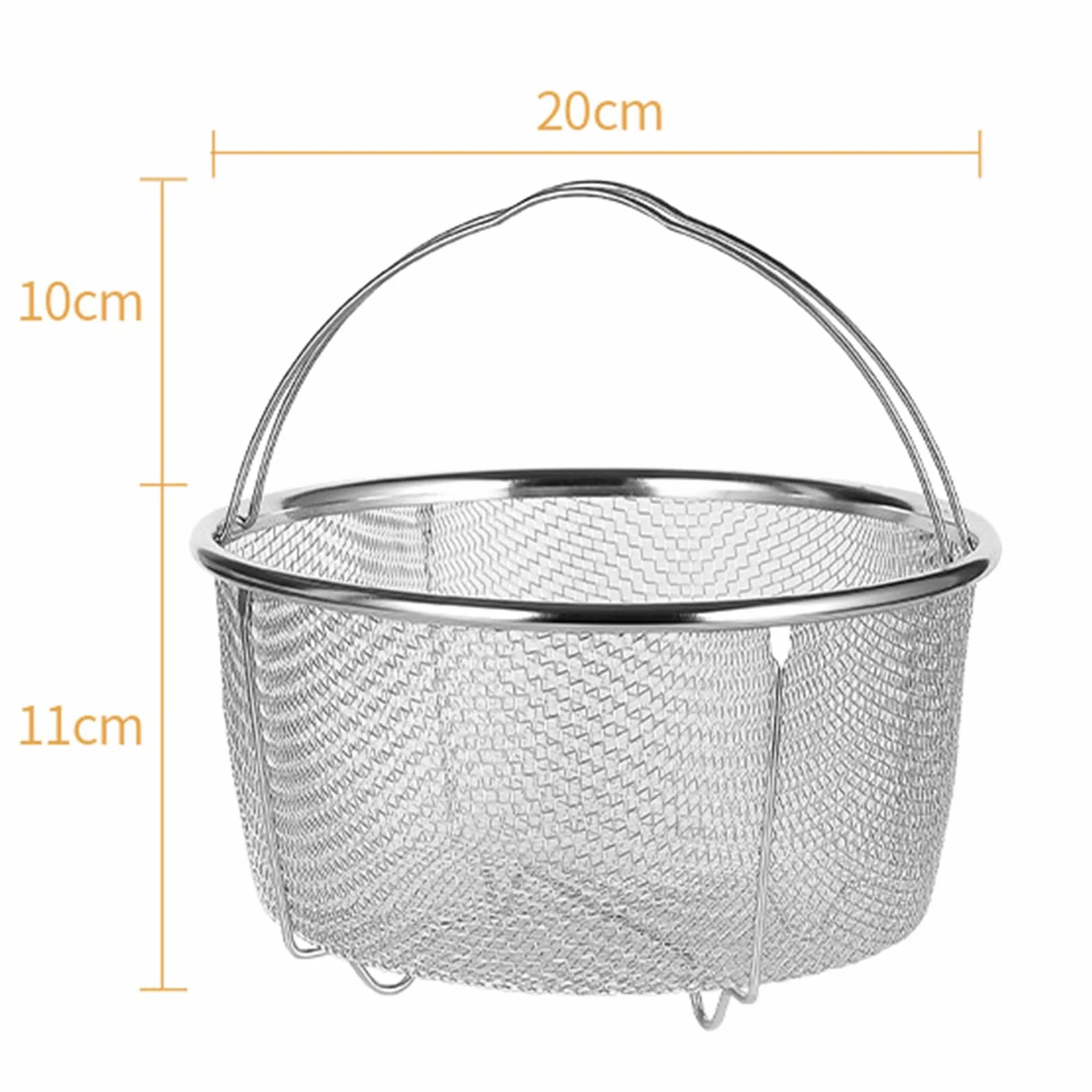 Colador de Malla de Acero Inoxidable para Olla a Presión 20 cm Cesta con Asa