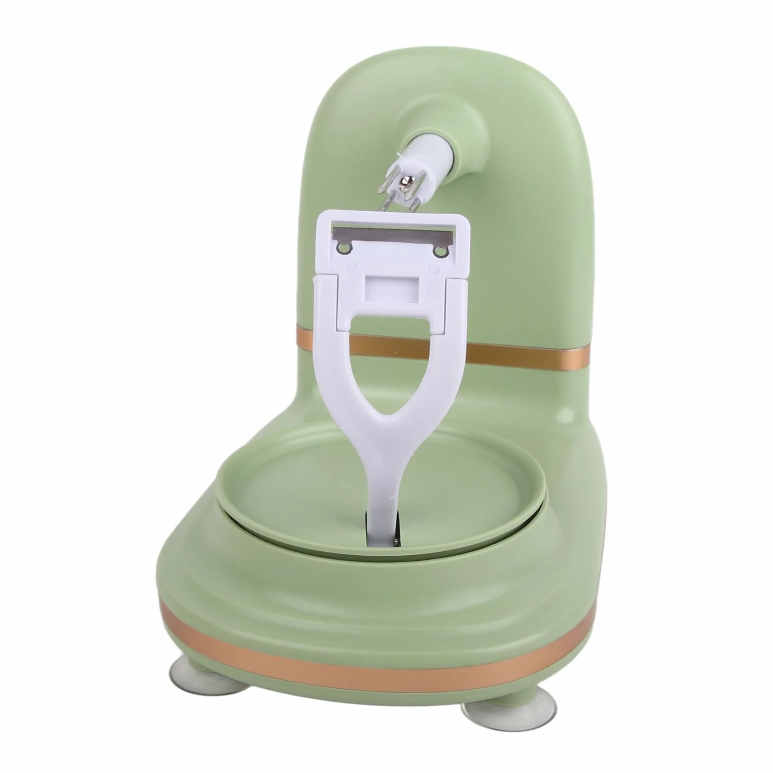 Peladora de Manzanas de Acero Inoxidable con Manivela para Cocina, Máquina Peladora de Frutas para el Hogar, Verde