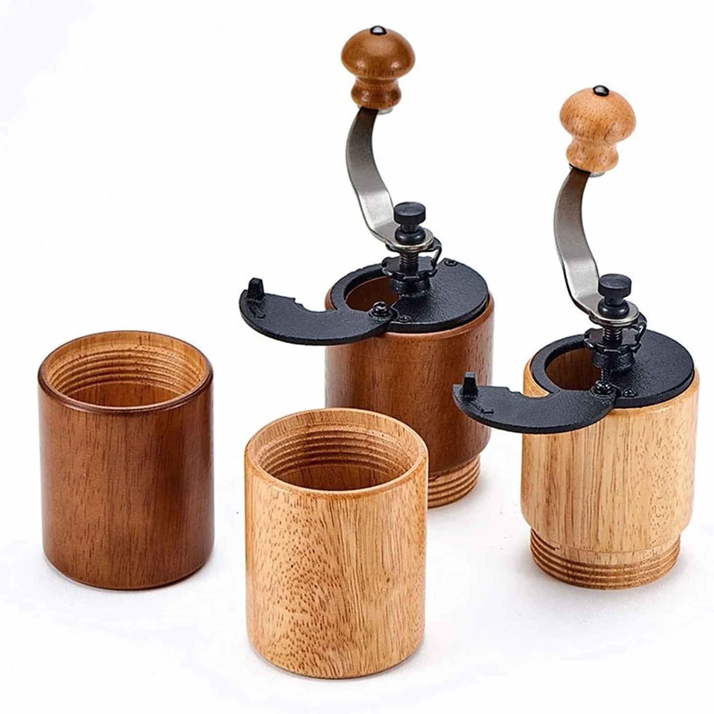 Molinillo Café Oficina Molinillo De Café Manual Rebabas Cónicas Para Espresso Fino Grueso Ajustable Portátil Vintage Moledor de Cafe(A)