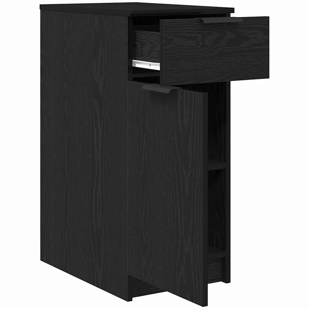 vidaXL Armario de Oficina Roble Negro 33 x 50 x 75 cm, Mueble de salón, Armario Rectangular, Moderno en Madera, práctico para organizar y Decorar el hogar