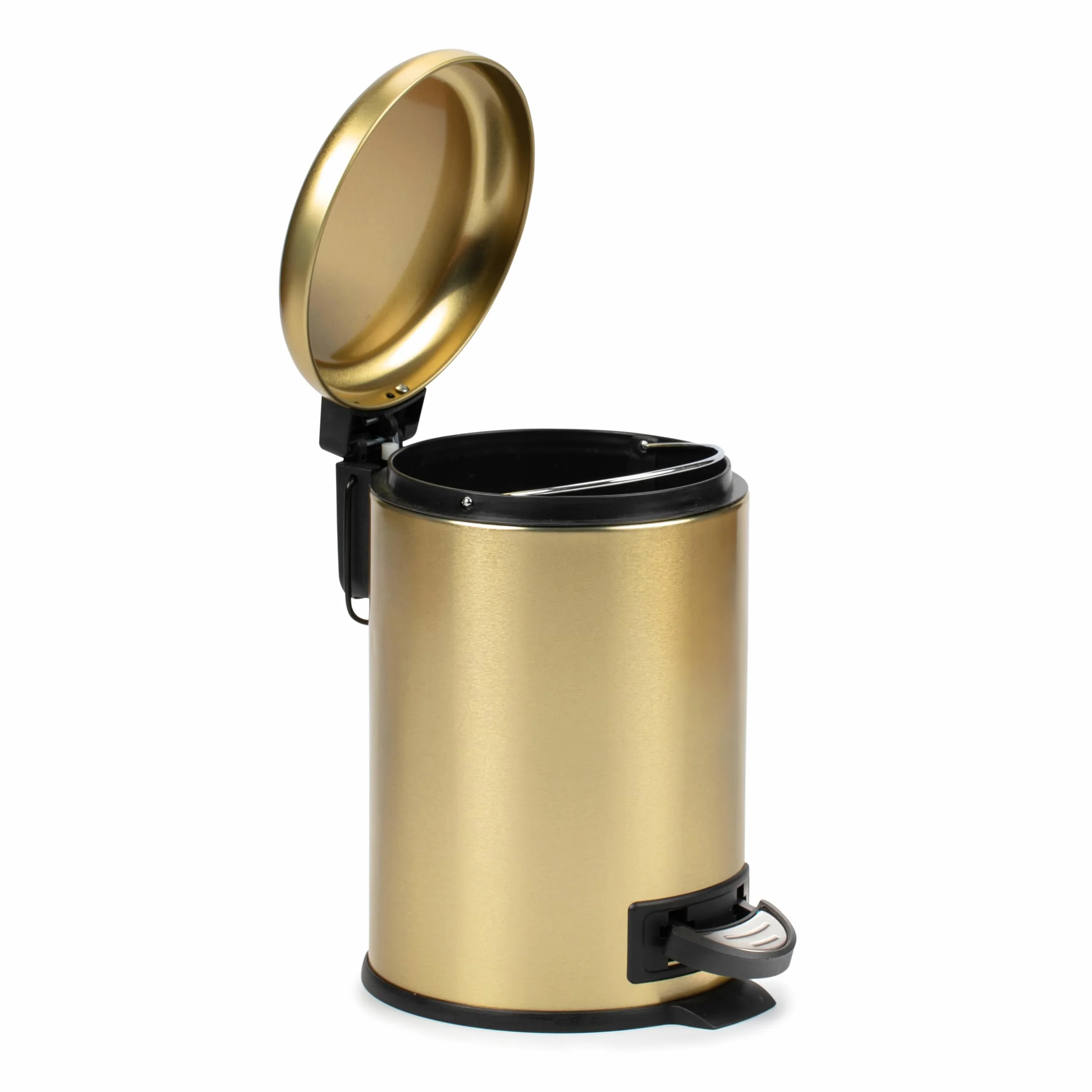 Papelera Baño Pedal 3L Oro Nordic 19x21,8x22,1 cm