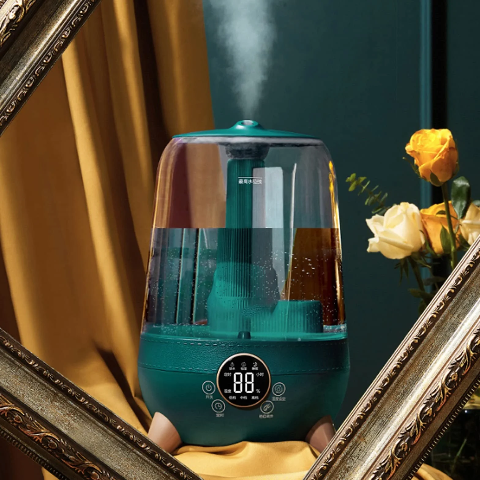 Humidificadores de Aire Humidificador, humidificadores ultrasónicos tranquilos for dormitorio y habitación grande, apagado automático, humidificadores for bebés Nursery y toda la casa Silencioso Humid