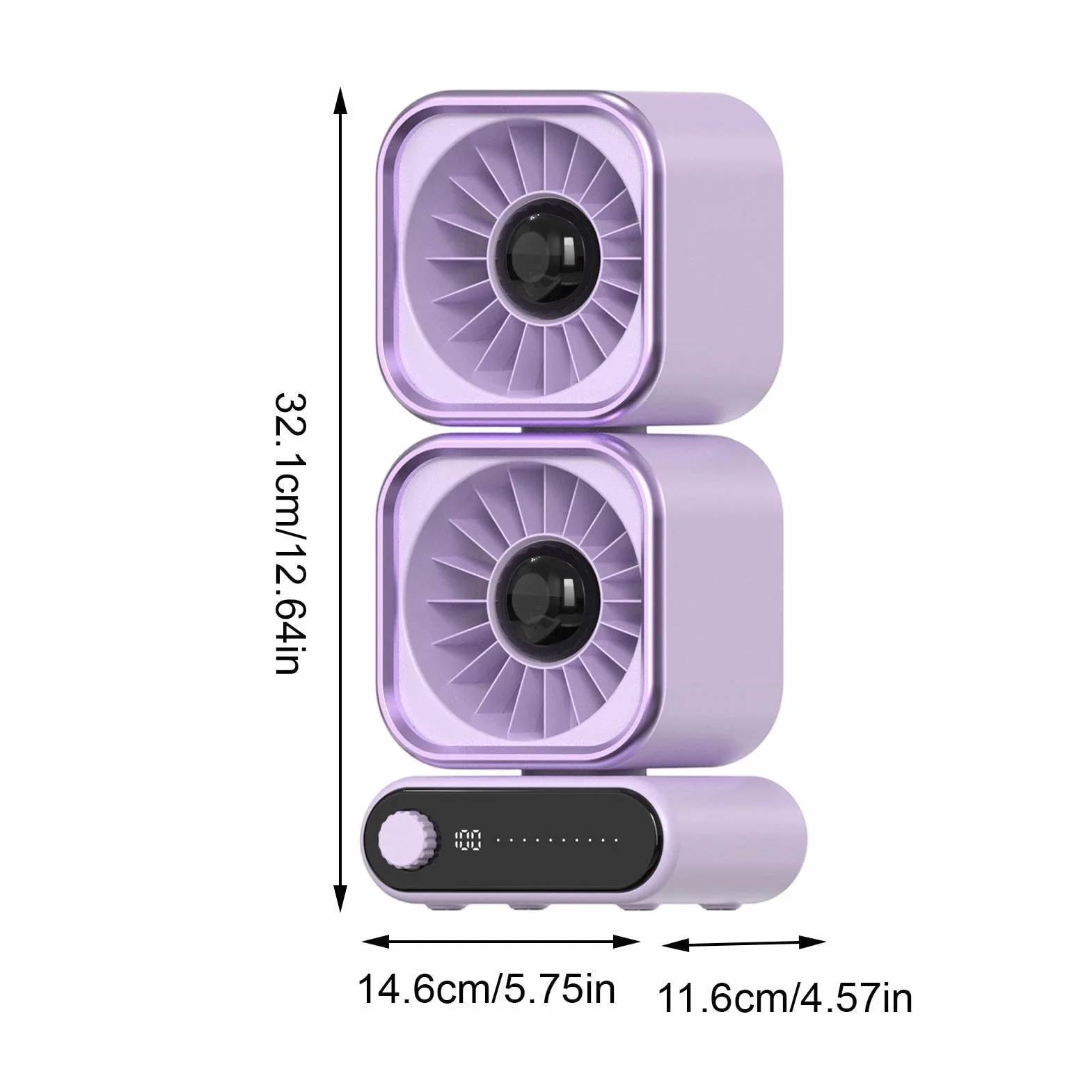 Ventilador de escritorio 100 Velocidades Ajustable Oscilación Automática | Ventilador Mesa Recargable Para Hogar Apartamento Dormitorio Residencia Escuela Oficina Hotel Salón