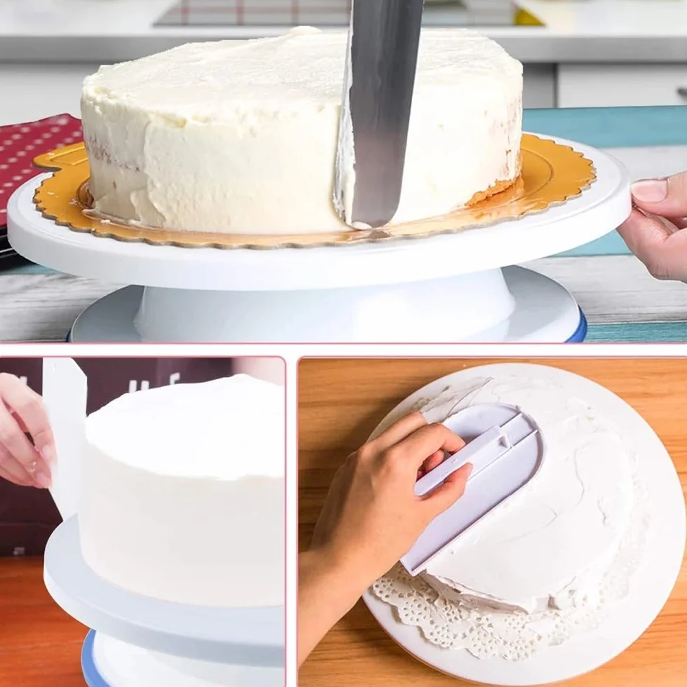 Reposteria Utensilios,Equipos para Hacer Pasteles Juego de 150/200 piezas de platos giratorios antideslizantes for decoración de tartas, bolsa de silicona reutilizable, boquilla de acero inoxidable fo