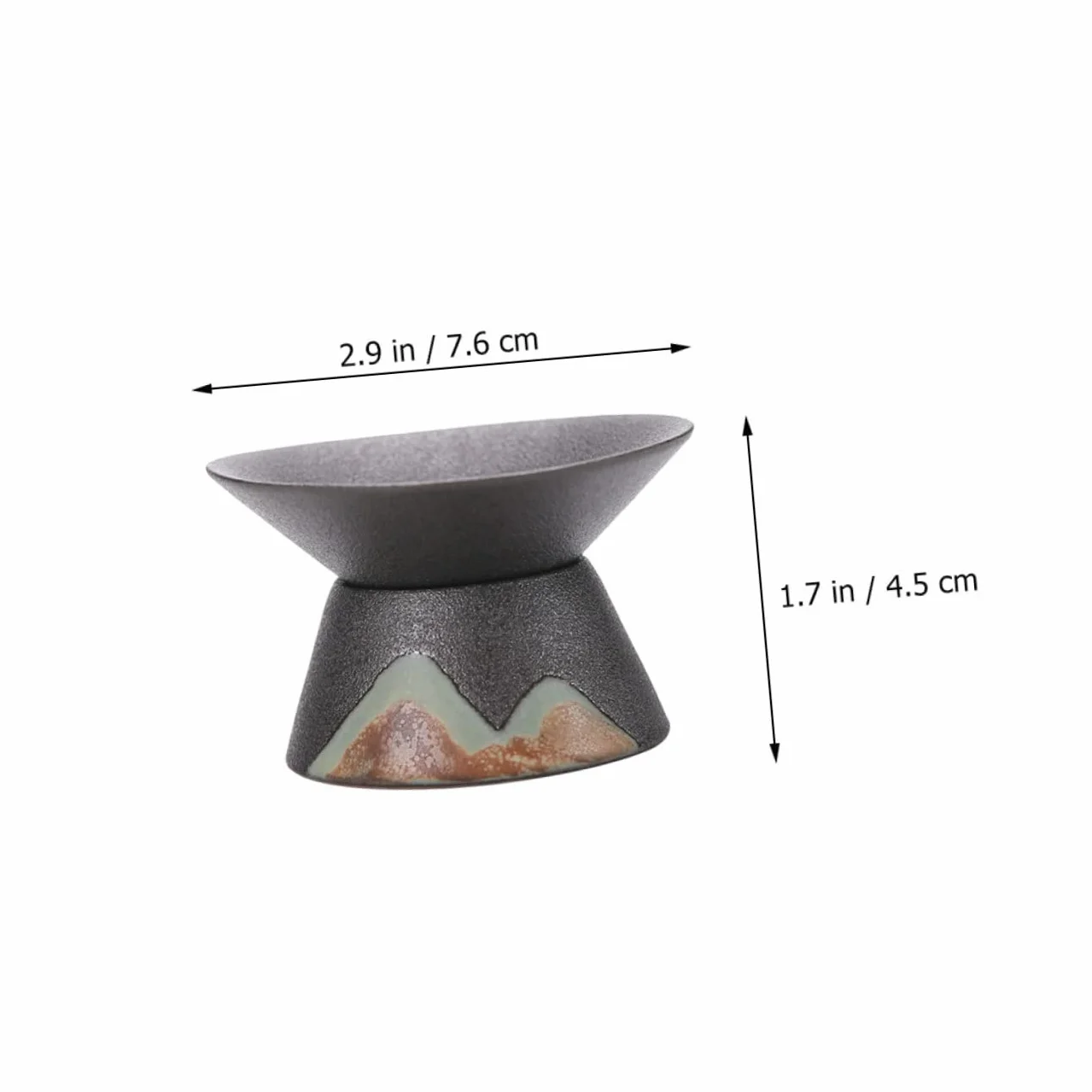 GALPADA 3 Piezas filtro de té colador de té embudo drenar Porcelana descafeinado té de menta verde colador de te tea strainer artículos de té filtro de té de uso doméstico cerámica Black