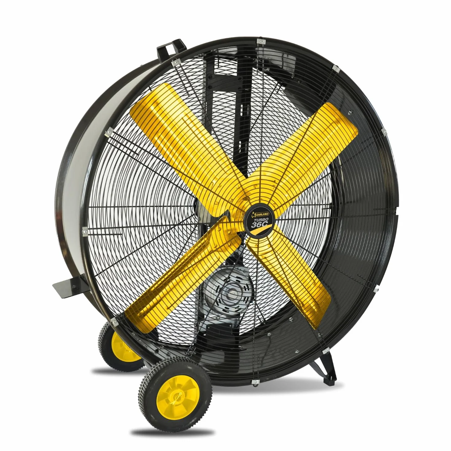 Garland TURBO 36C-V23 - Ventilador industrial de suelo 490W, 336 m³/min, 91 cm, transmisión por correa, con ruedas
